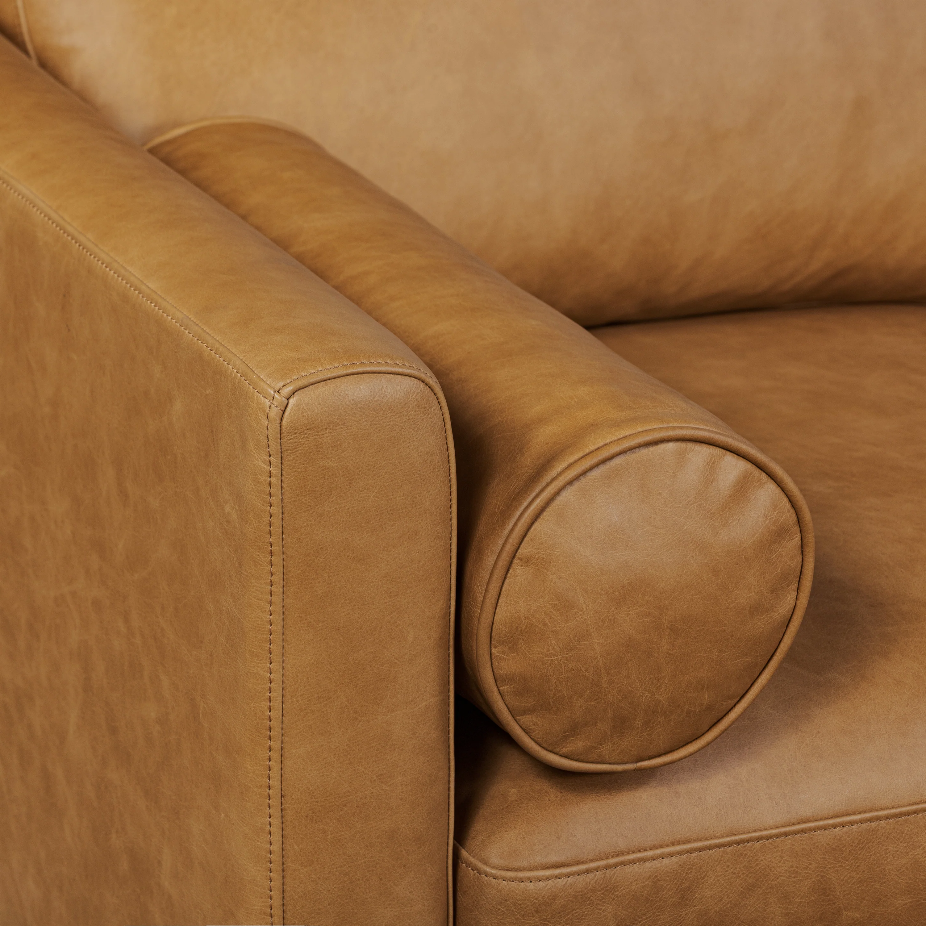 Toscano 89" Leather Sofa | Cognac Tan - Image 15