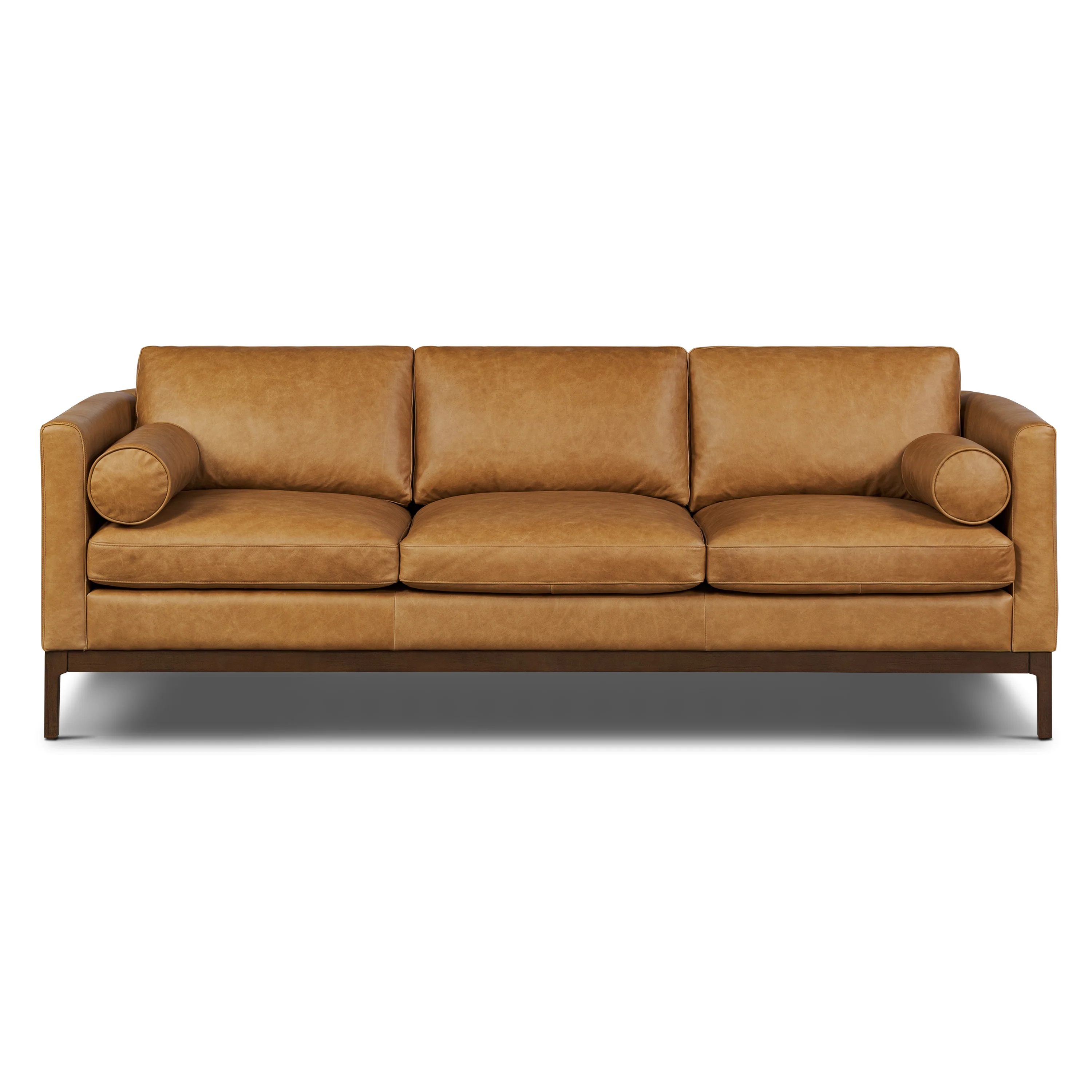 Toscano 89" Leather Sofa | Cognac Tan - Image 4