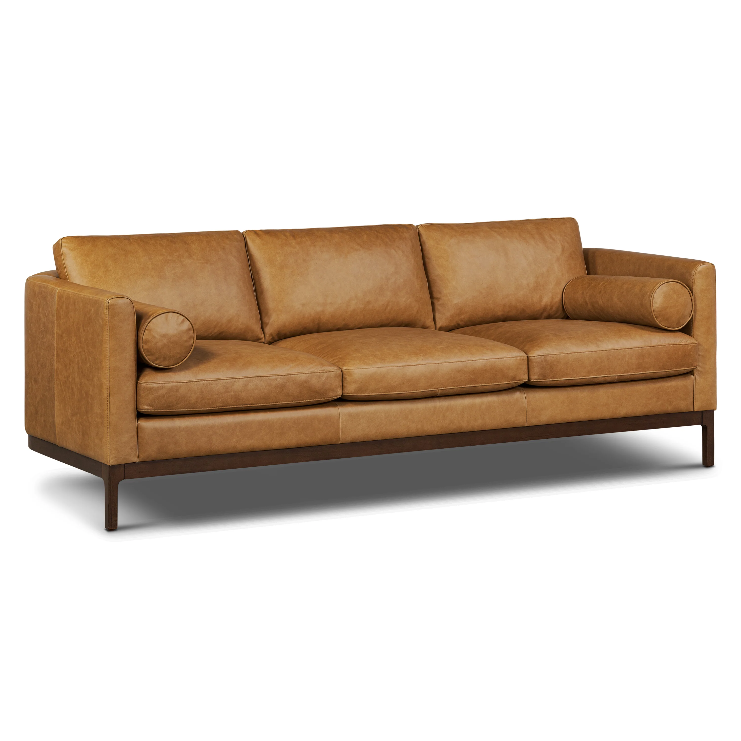 Toscano 89" Leather Sofa | Cognac Tan - Image 5