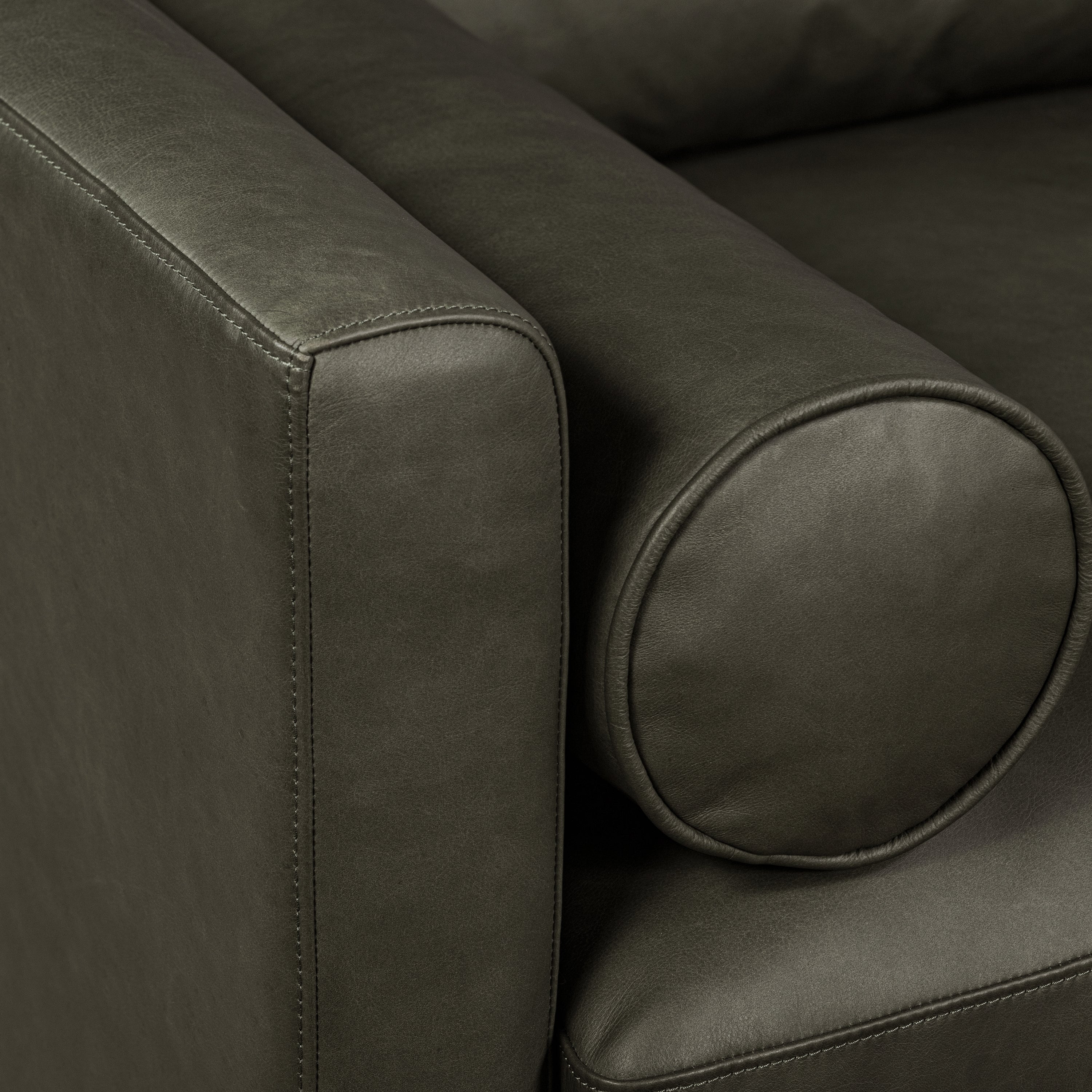 Toscano 89" Leather Sofa | Olivine Green - Image 10