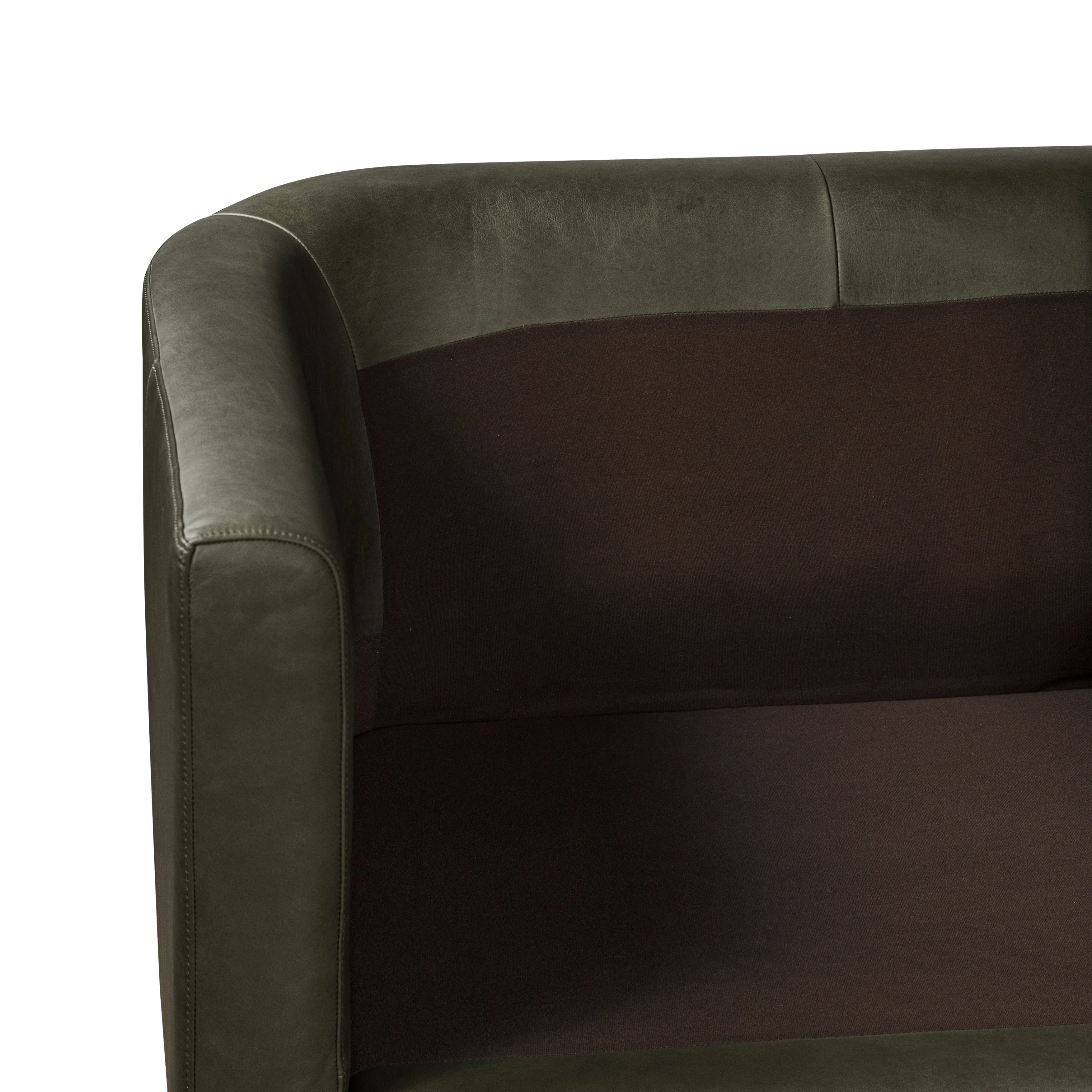 Toscano 89" Leather Sofa | Olivine Green - Image 11