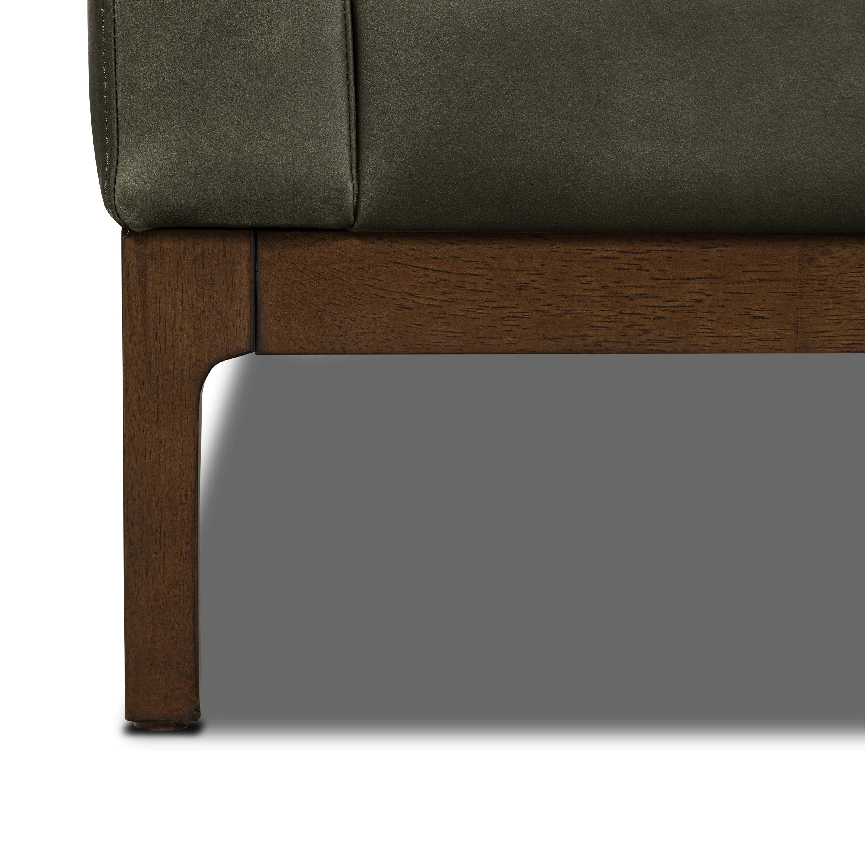 Toscano 89" Leather Sofa | Olivine Green - Image 12