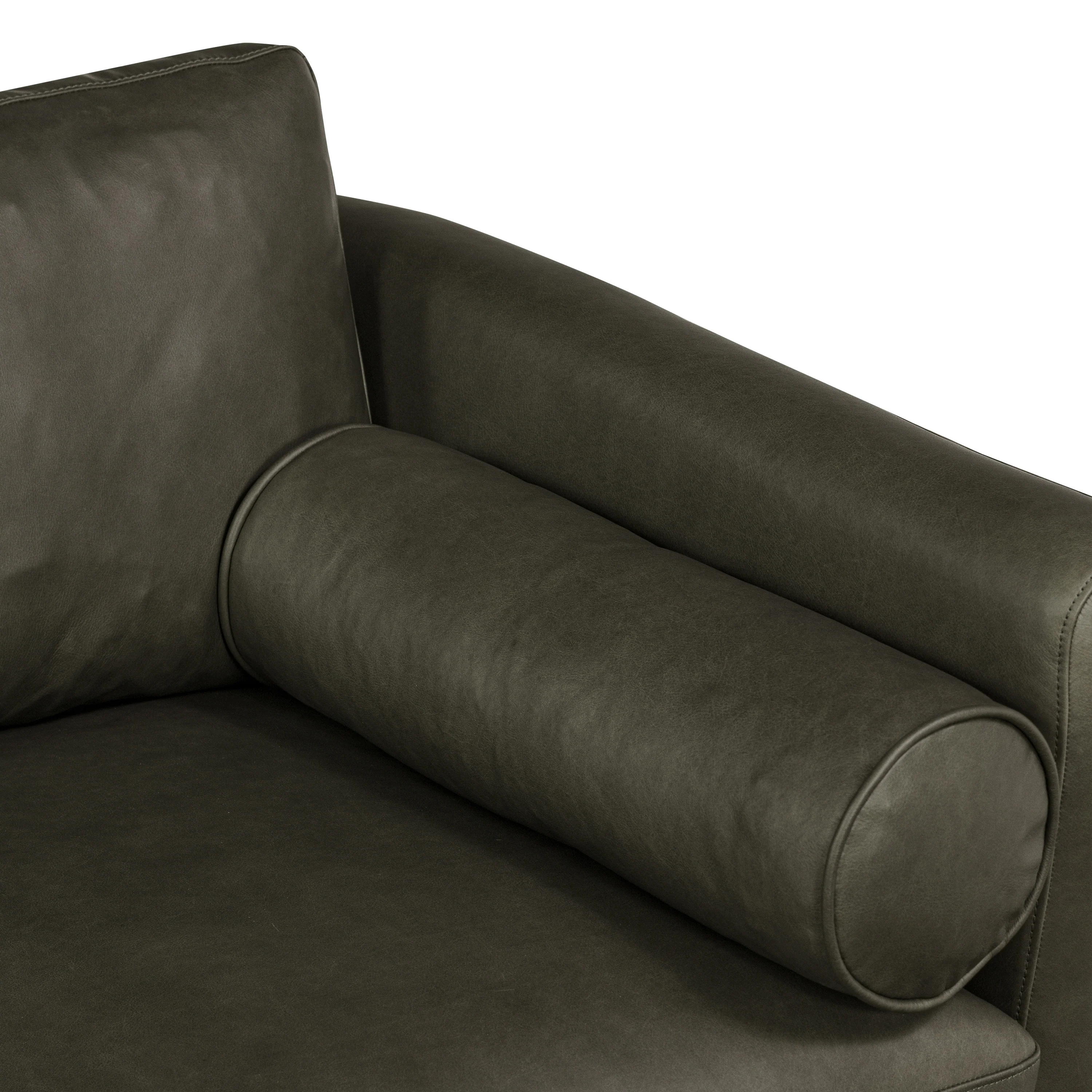 Toscano 89" Leather Sofa | Olivine Green - Image 13