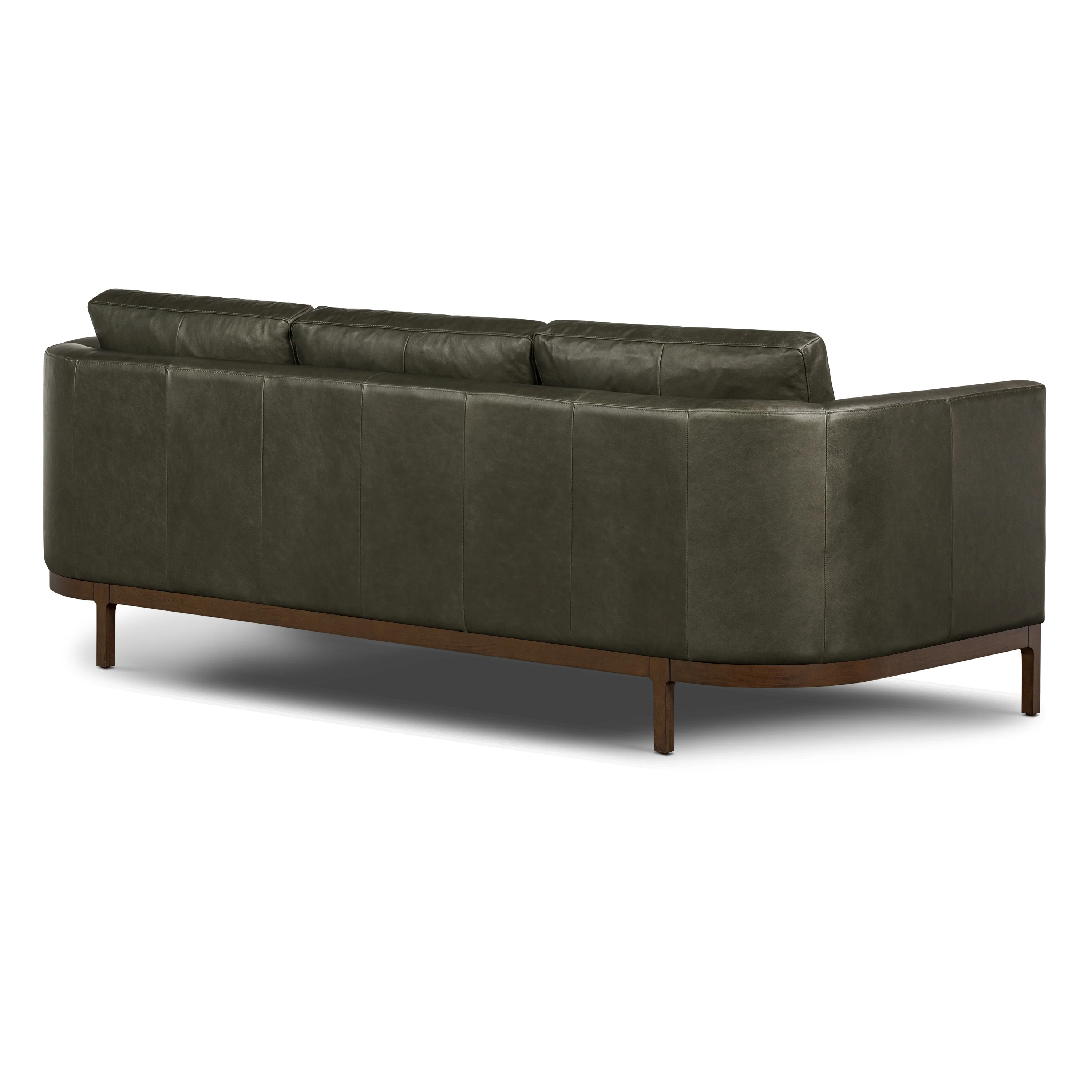 Toscano 89" Leather Sofa | Olivine Green - Image 7