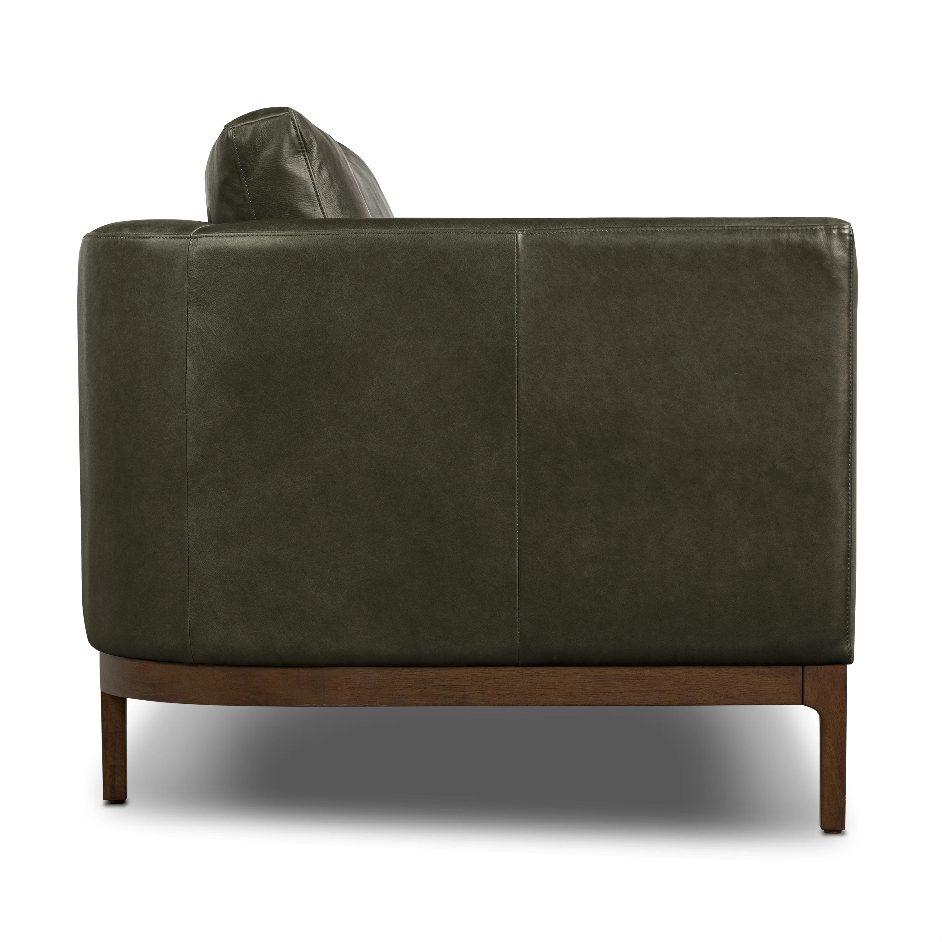 Toscano 89" Leather Sofa | Olivine Green - Image 9