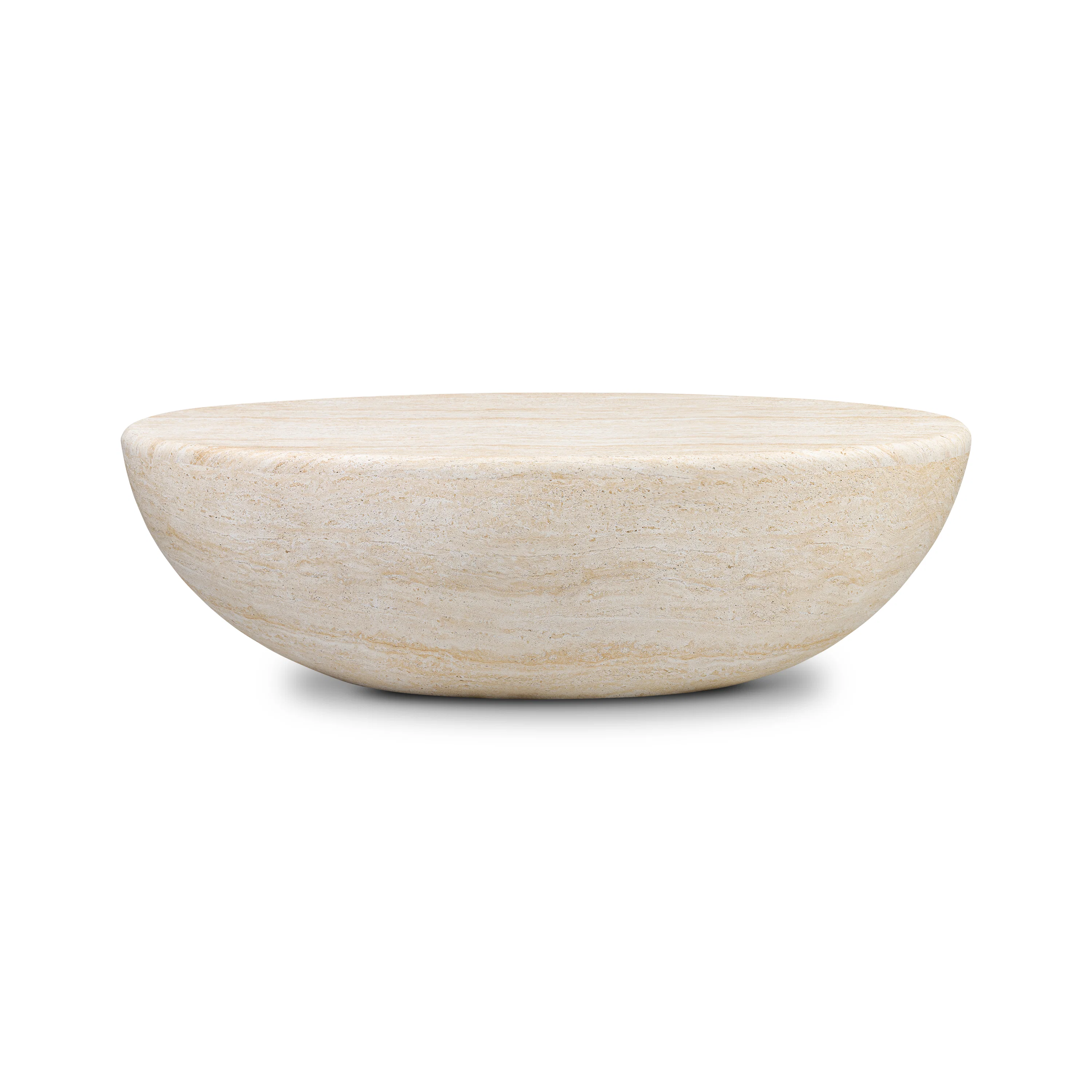 Trevi Oval Coffee Table | Travertine - Image 4