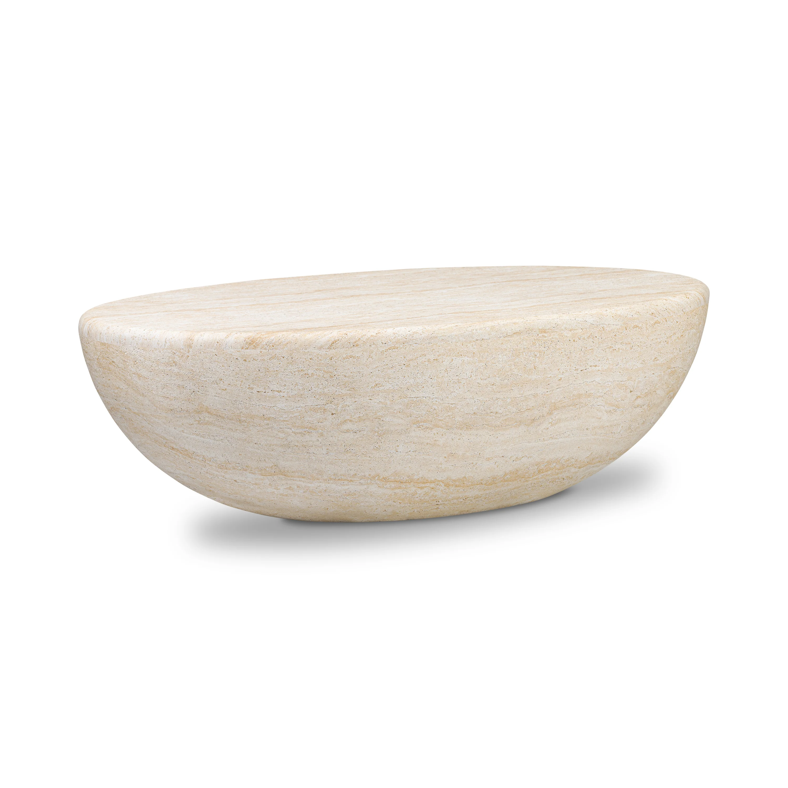 Trevi Oval Coffee Table | Travertine - Image 6