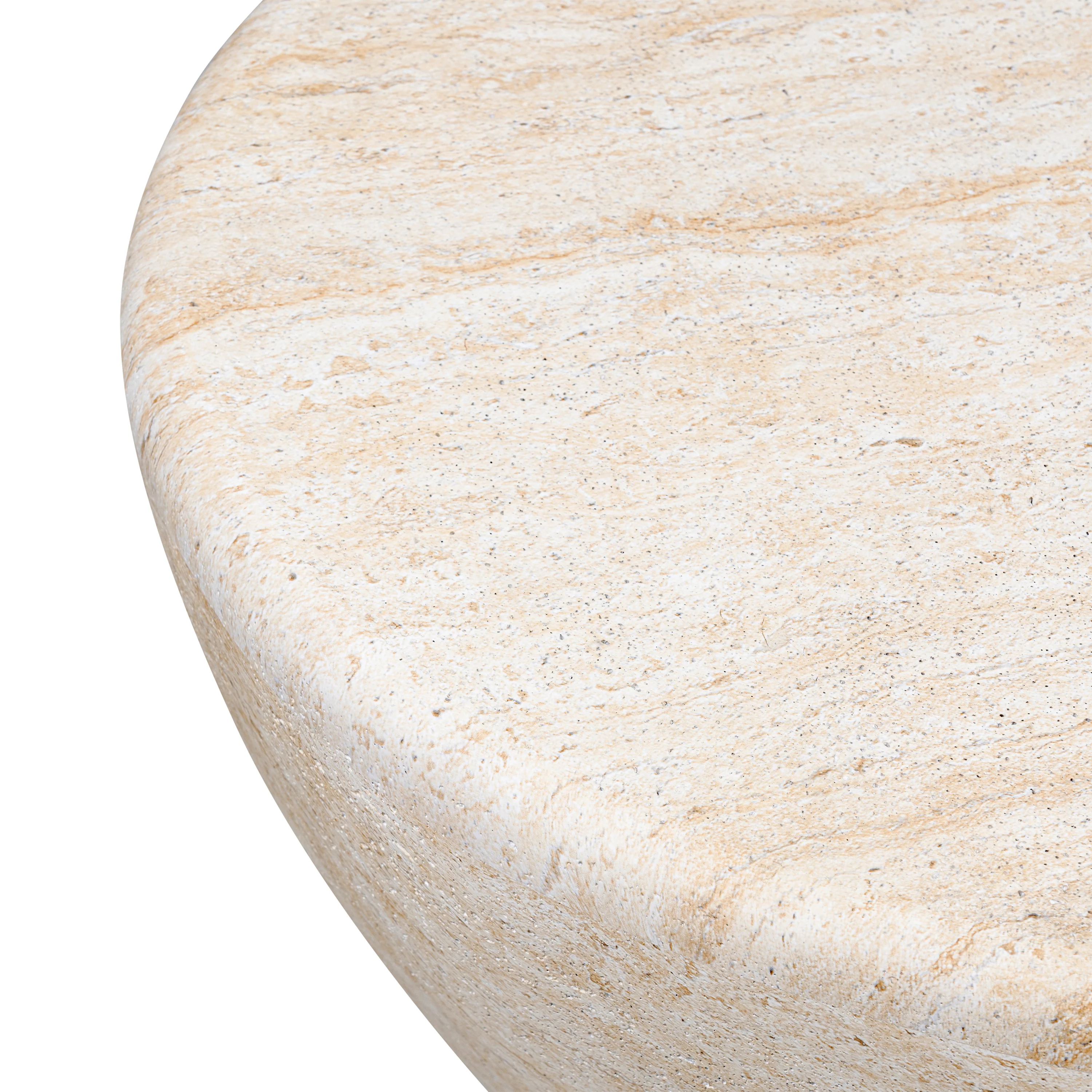 Trevi Oval Coffee Table | Travertine - Image 8