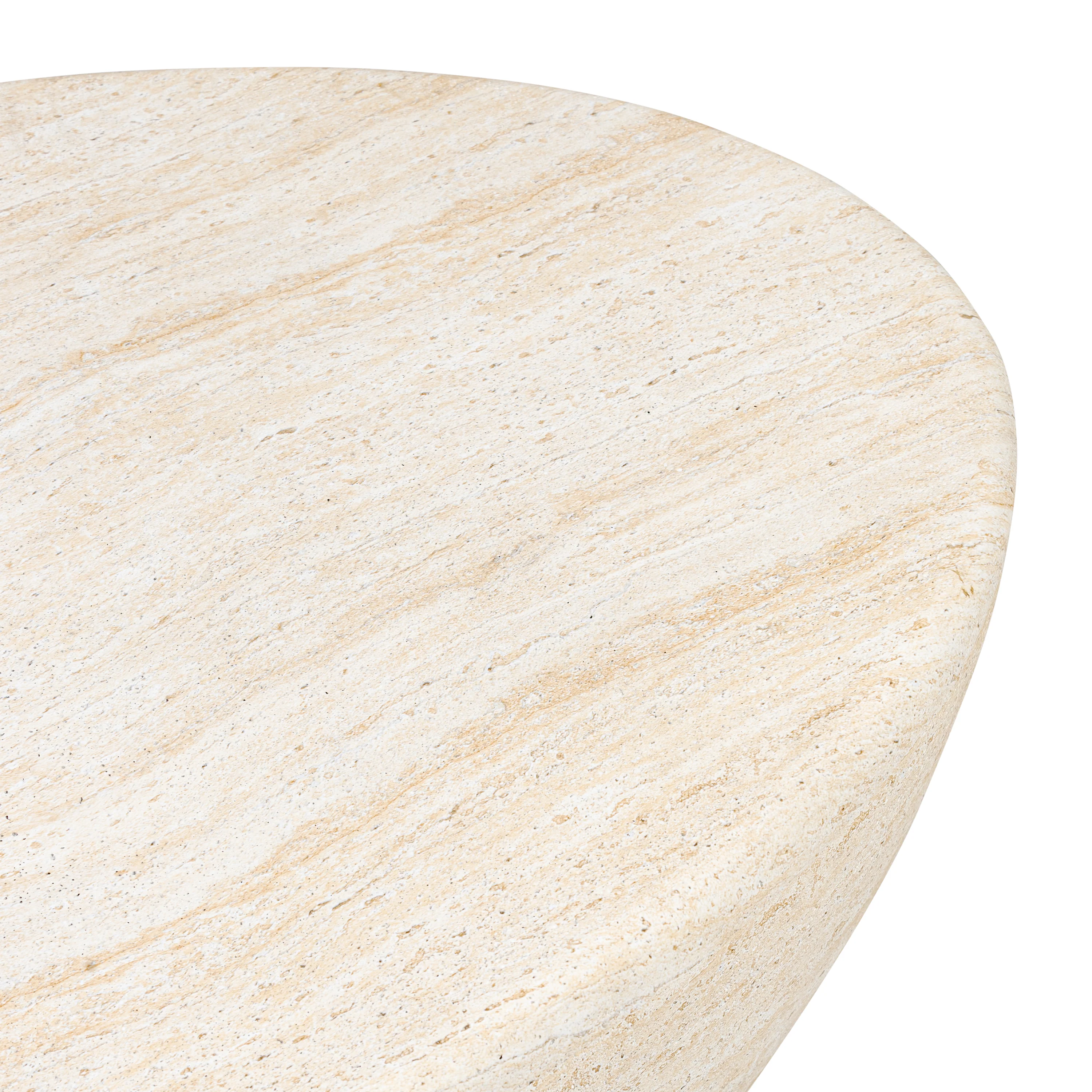Trevi Oval Coffee Table | Travertine - Image 9