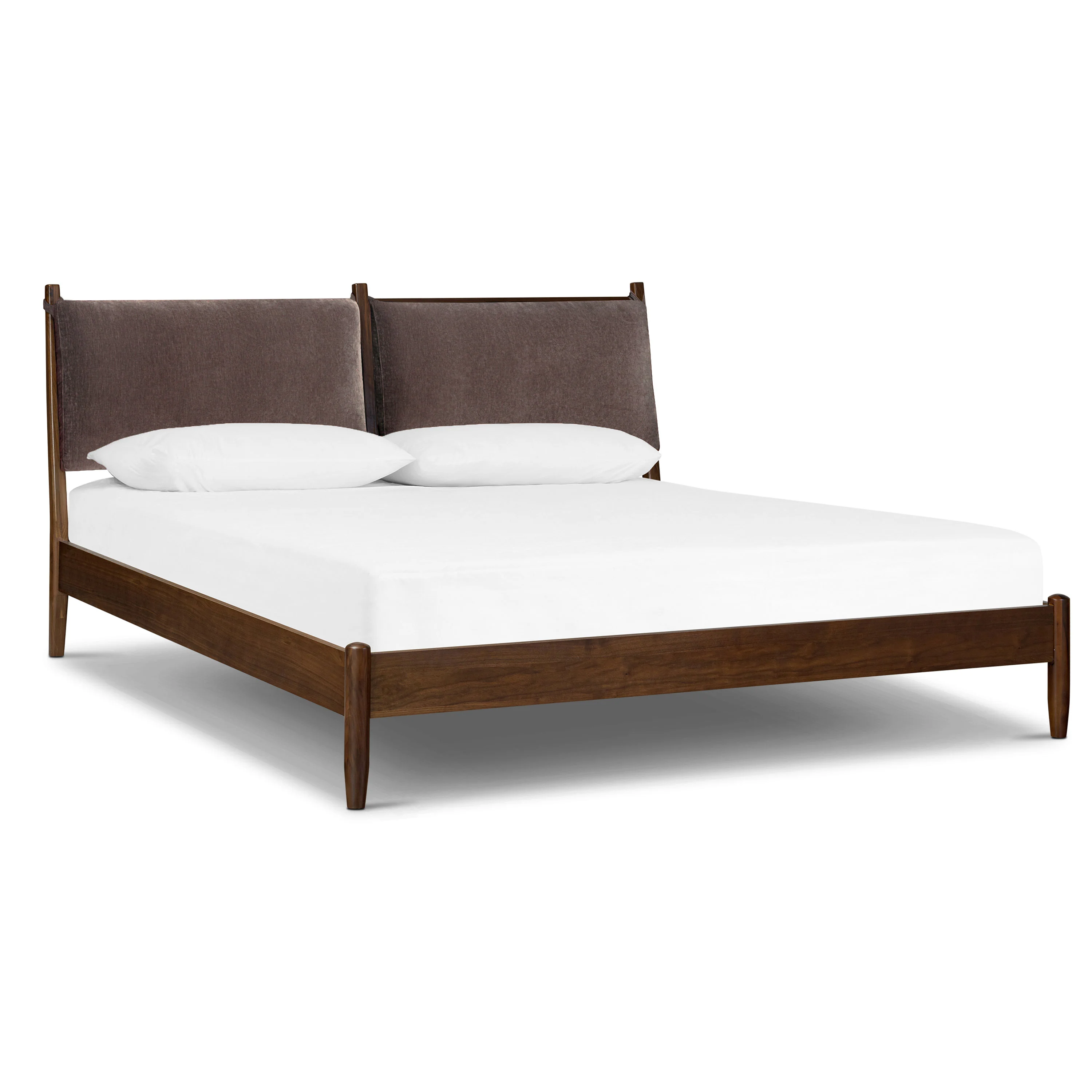 Truro Bed Frame with Fabric Headboard Cushions | Willow Brown | King - Image 3