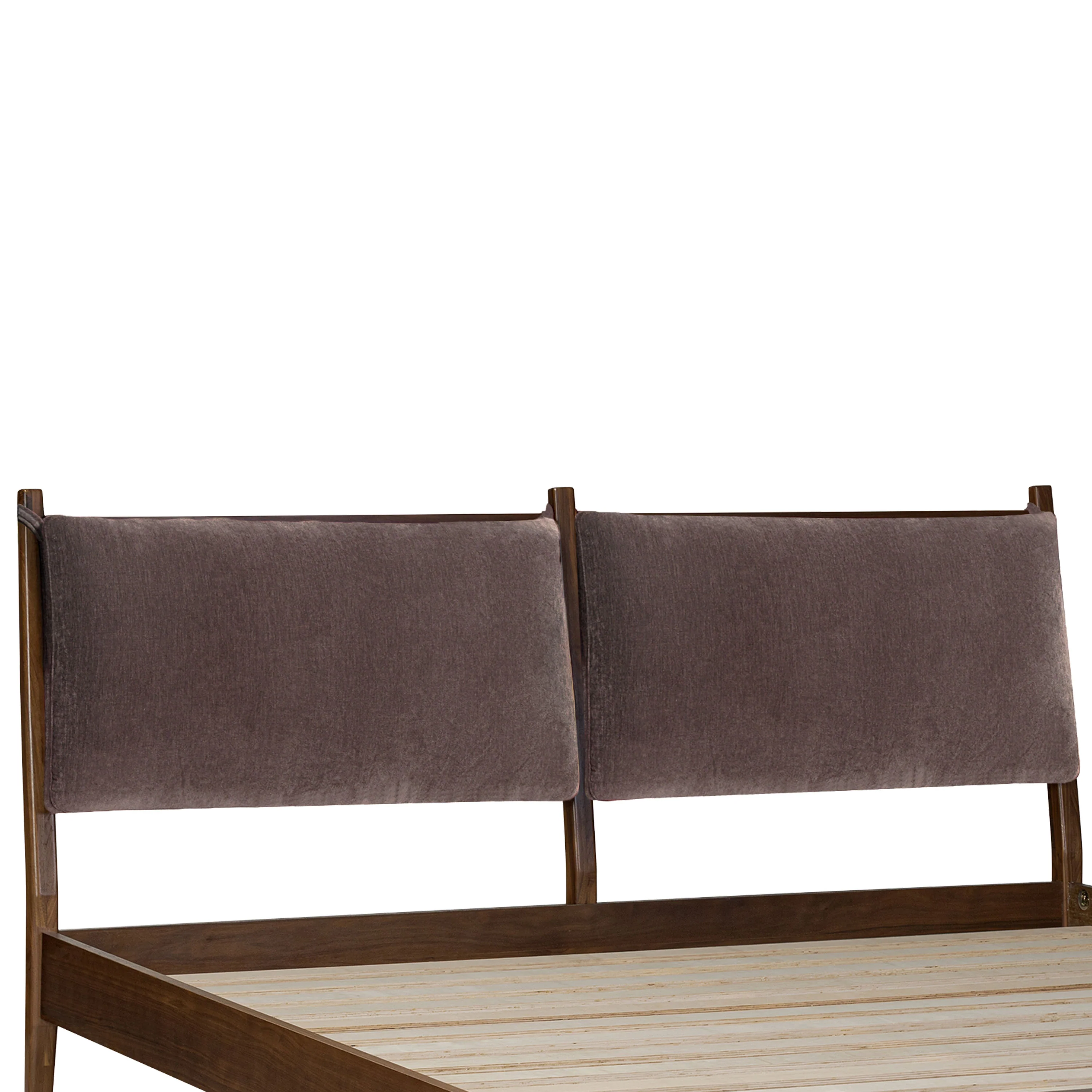 Truro Bed Frame with Fabric Headboard Cushions | Willow Brown | King - Image 5