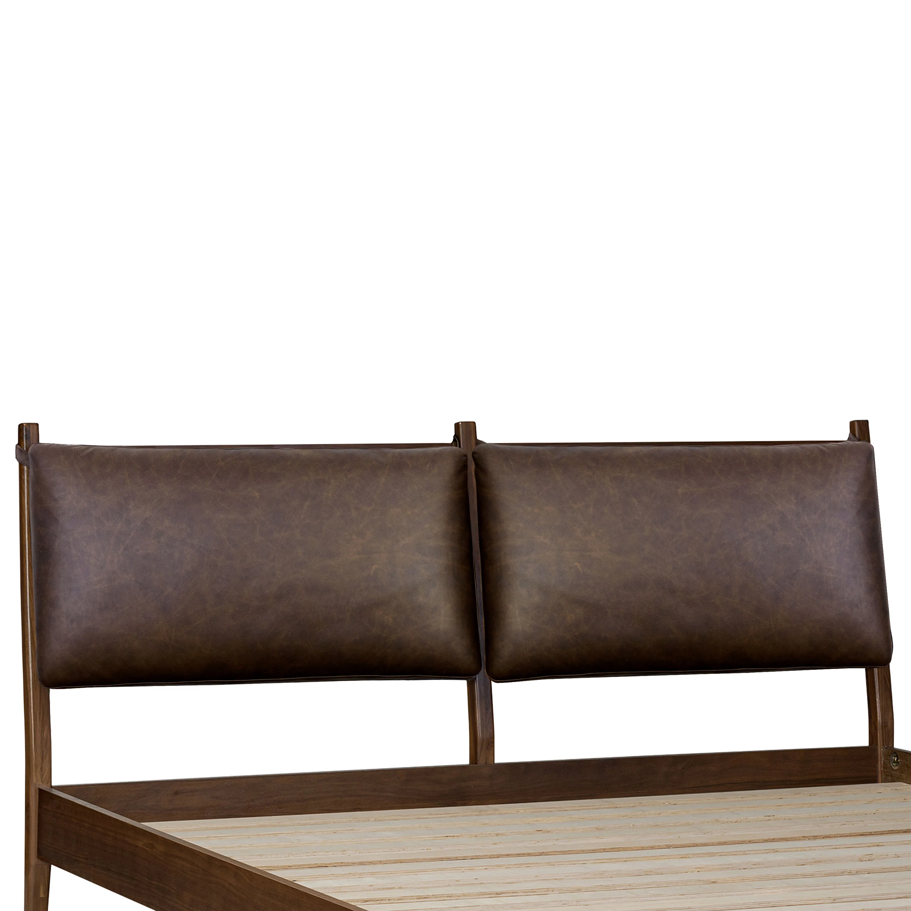Truro Bed Headboard Cushion Set | Bridle Brown | King - Image 4