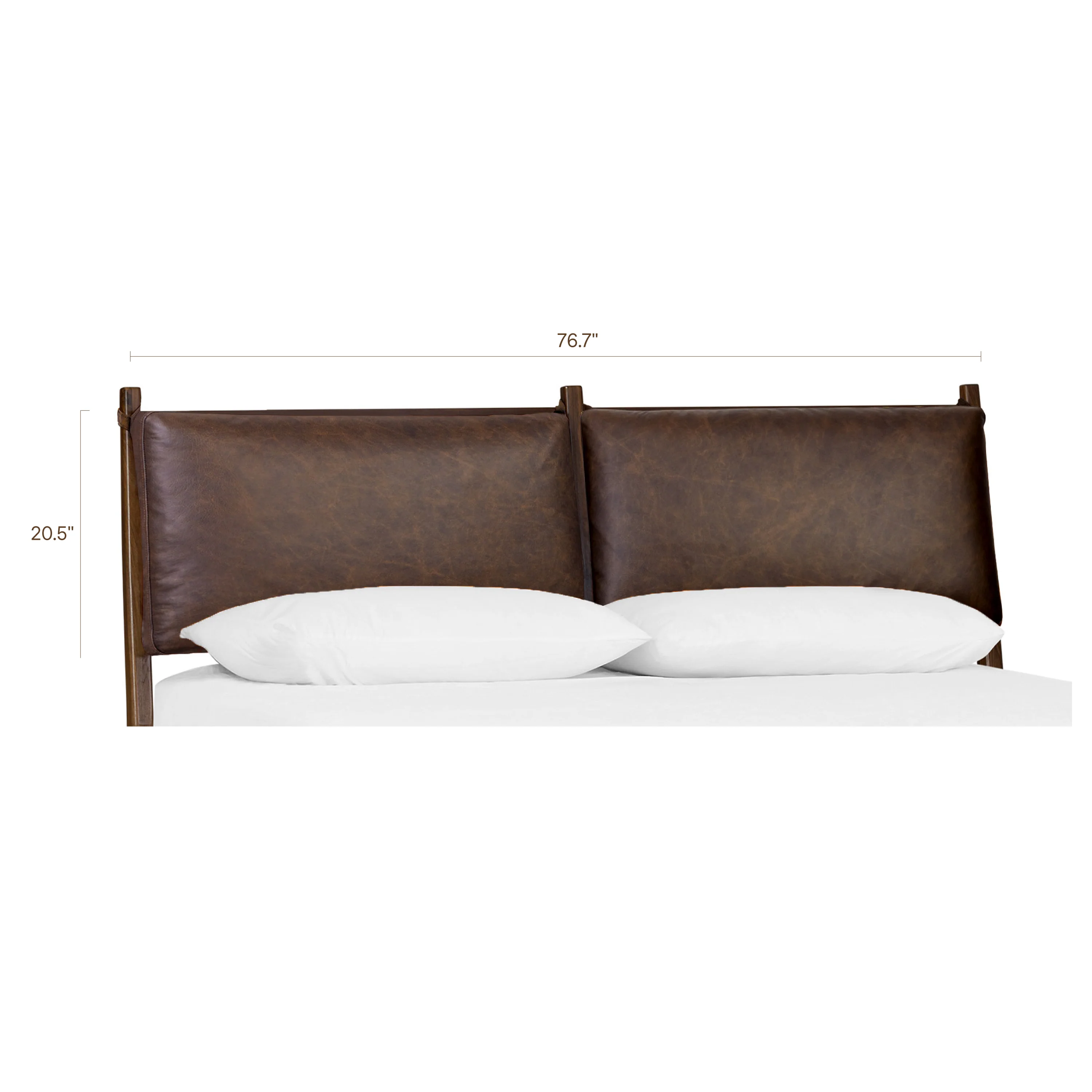 Truro Bed Headboard Cushion Set | Bridle Brown | King - Image 9
