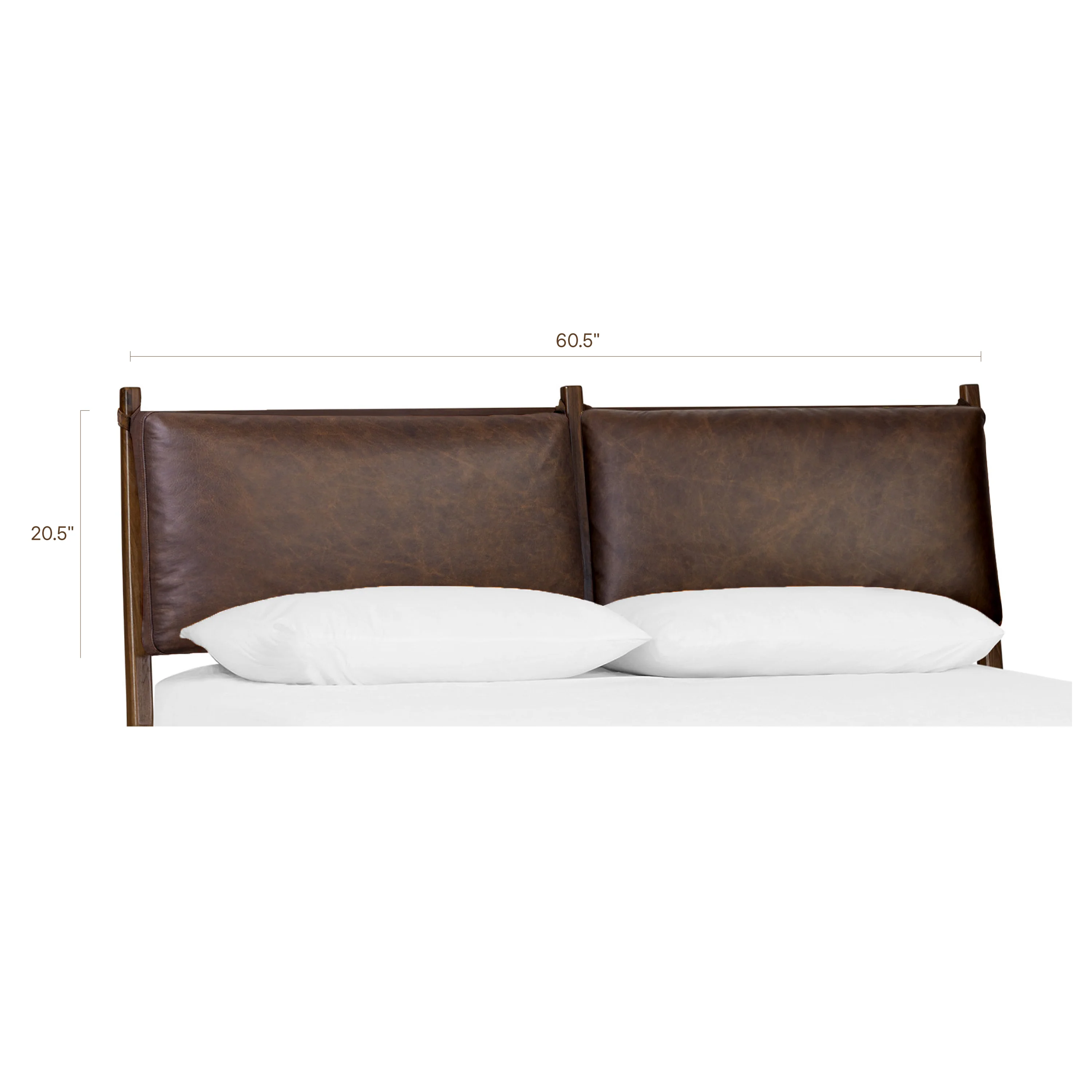 Truro Bed Headboard Cushion Set | Bridle Brown | Queen - Image 9