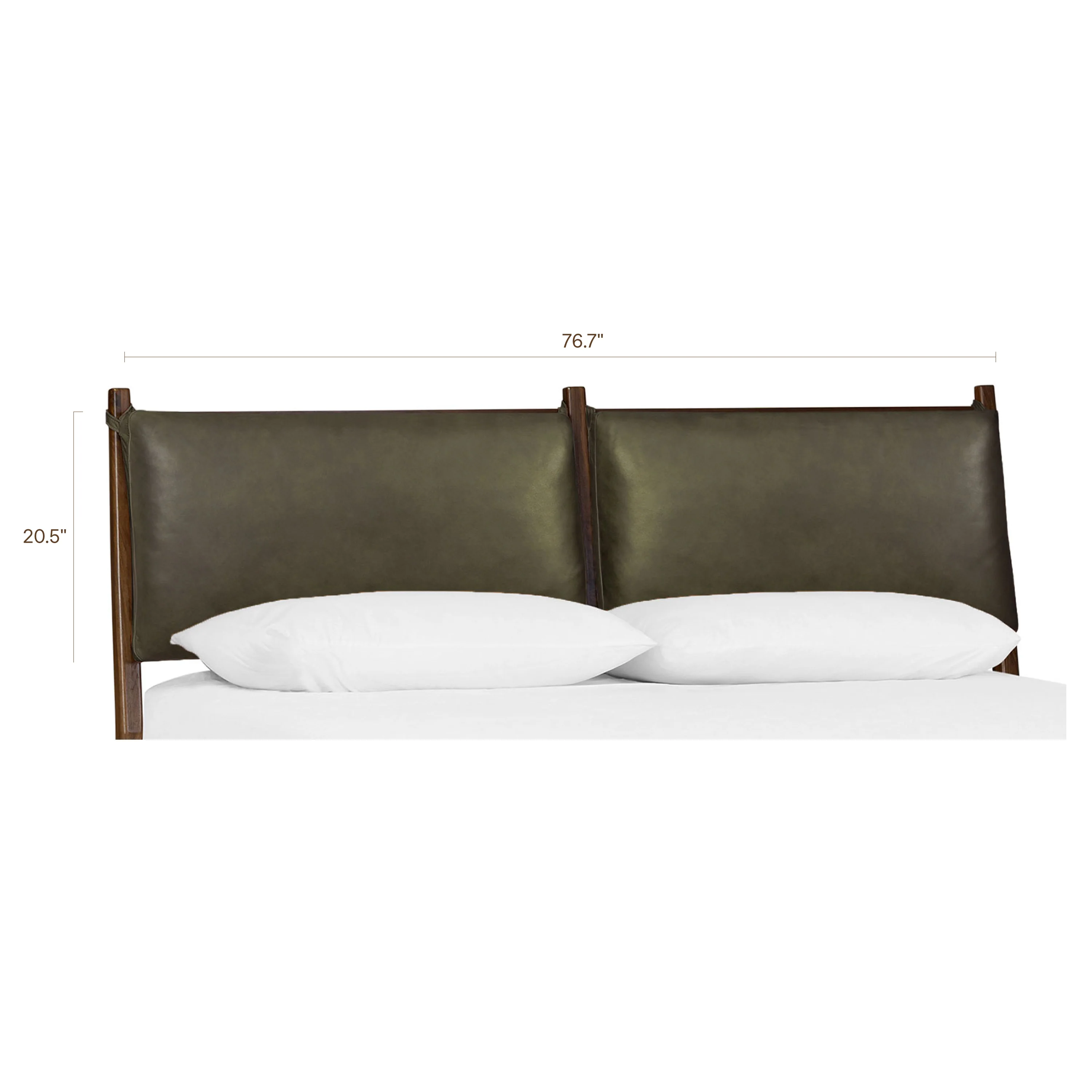 Truro Bed Headboard Cushion Set | Olivine Green | King - Image 10