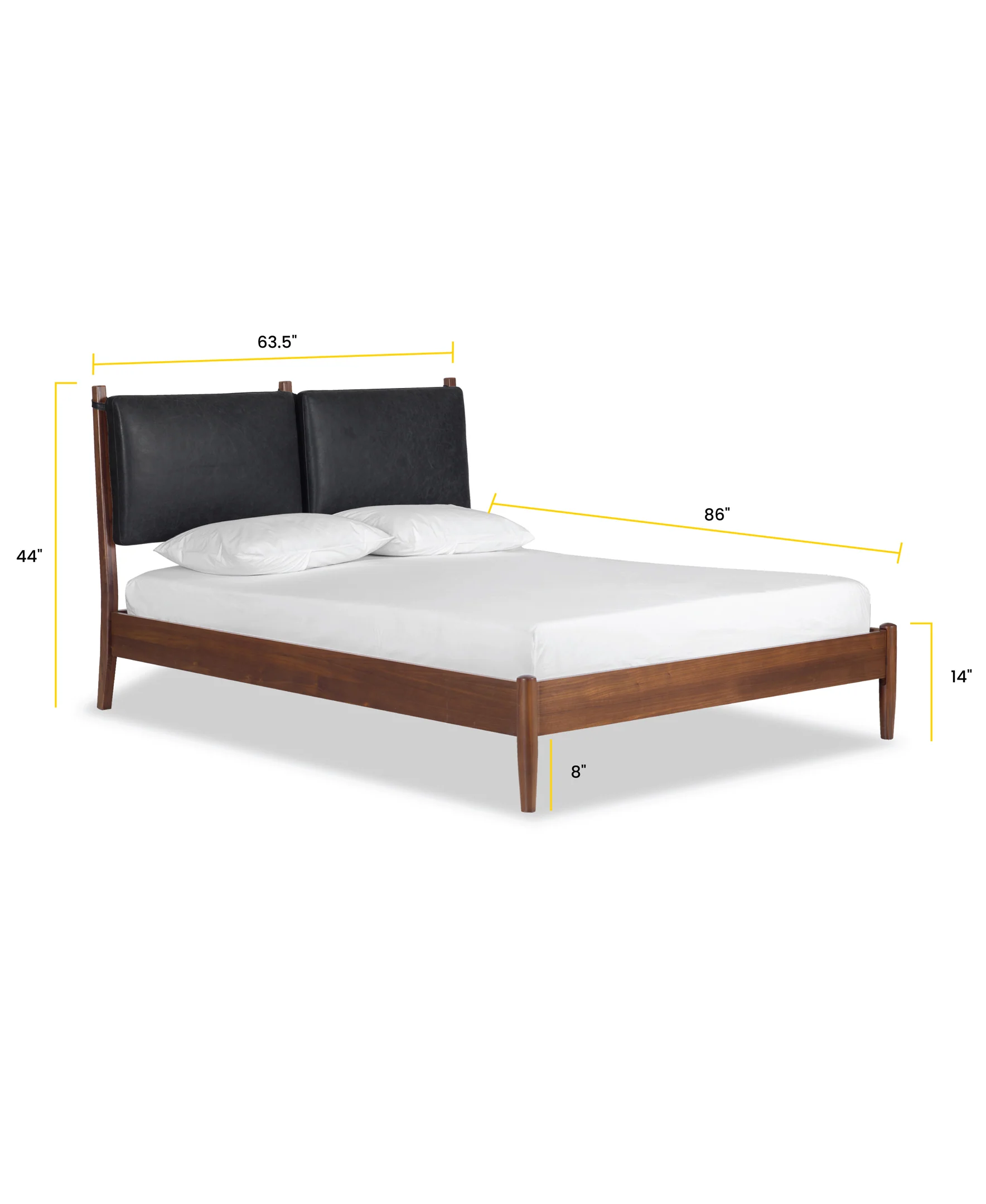 Truro Bed Headboard Cushion Set | Onyx Black | Queen - Image 7