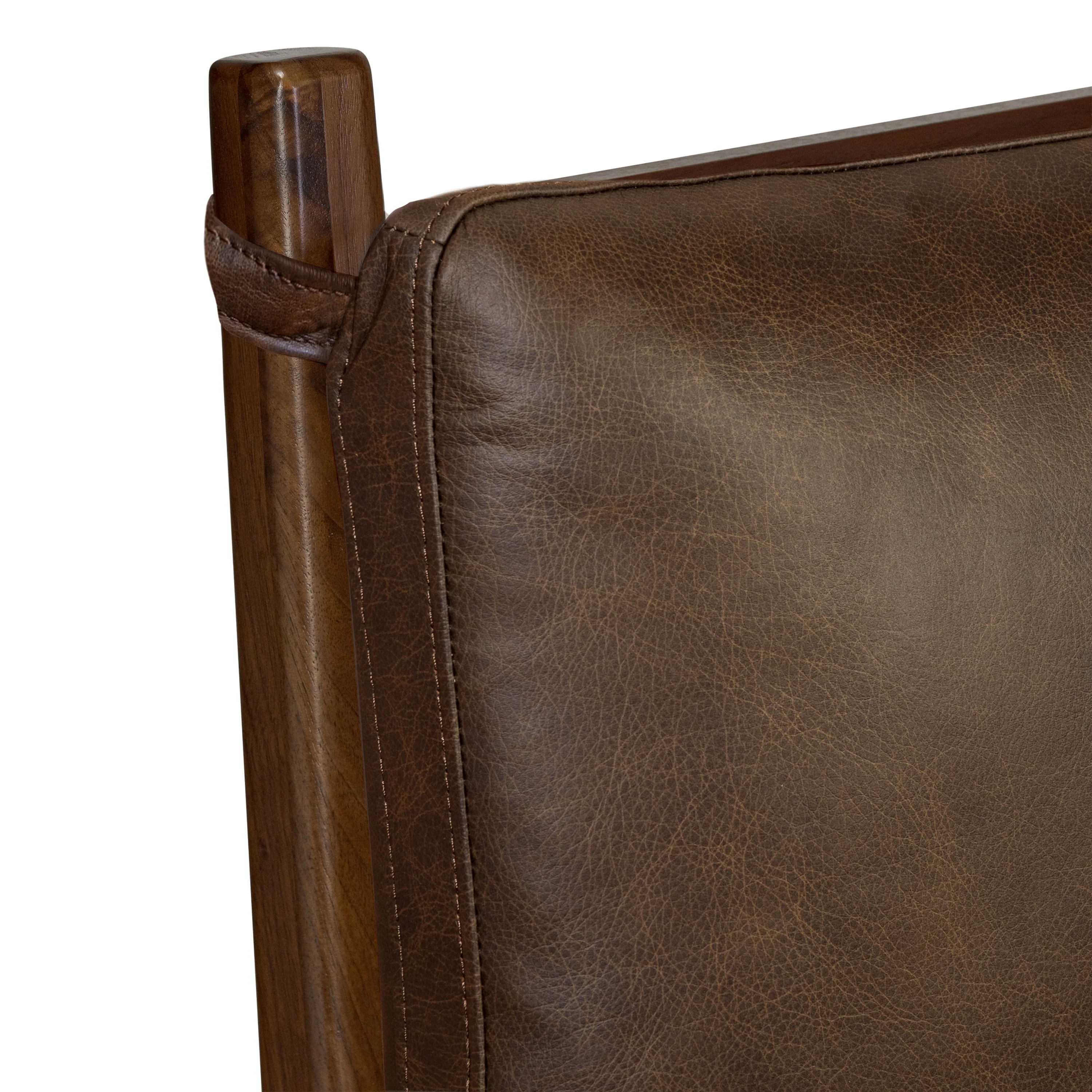 Truro Bed with Leather Cushions | Bridle Brown | King - Image 15
