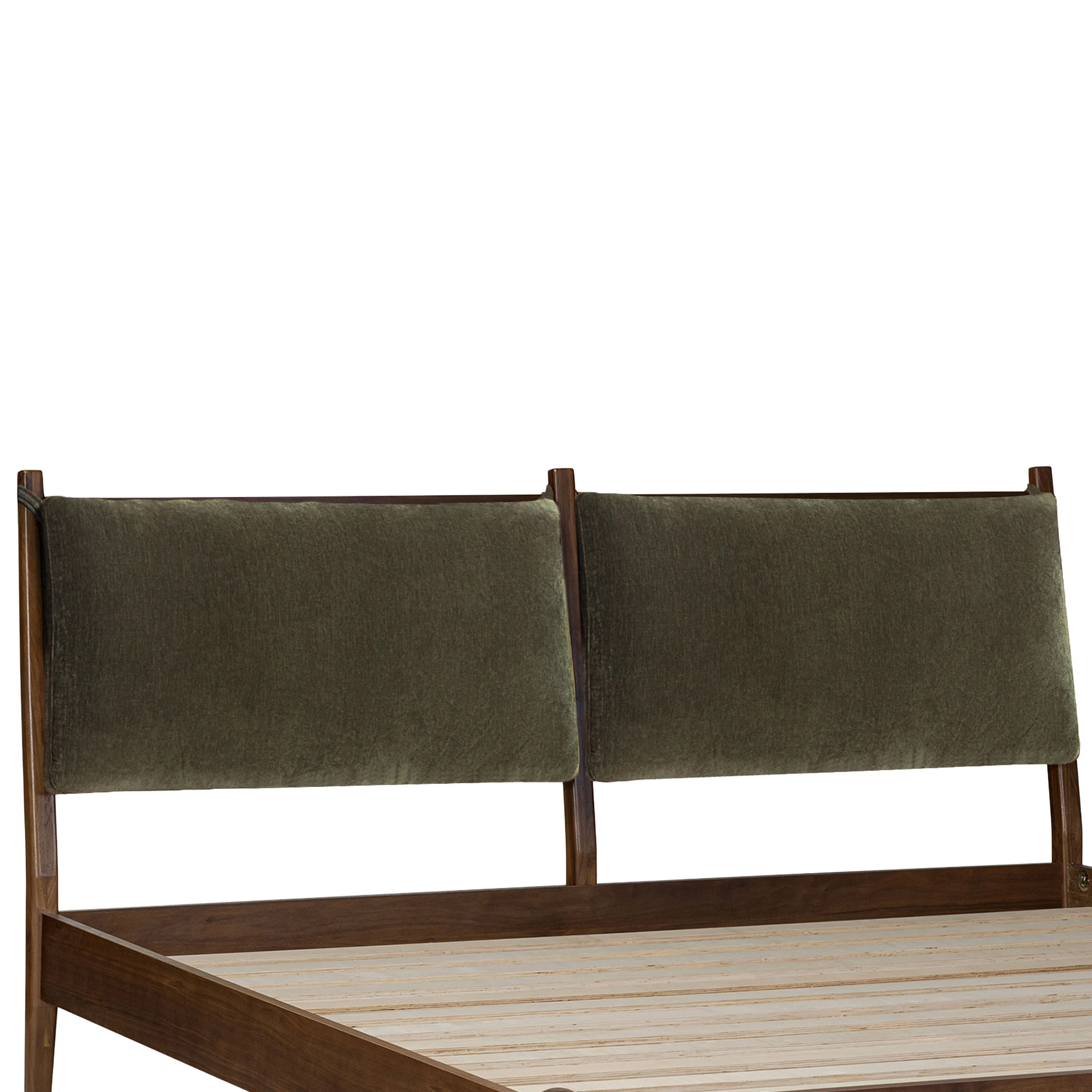 Truro Fabric Bed Headboard Cushion Set | Lume Green | King - Image 3