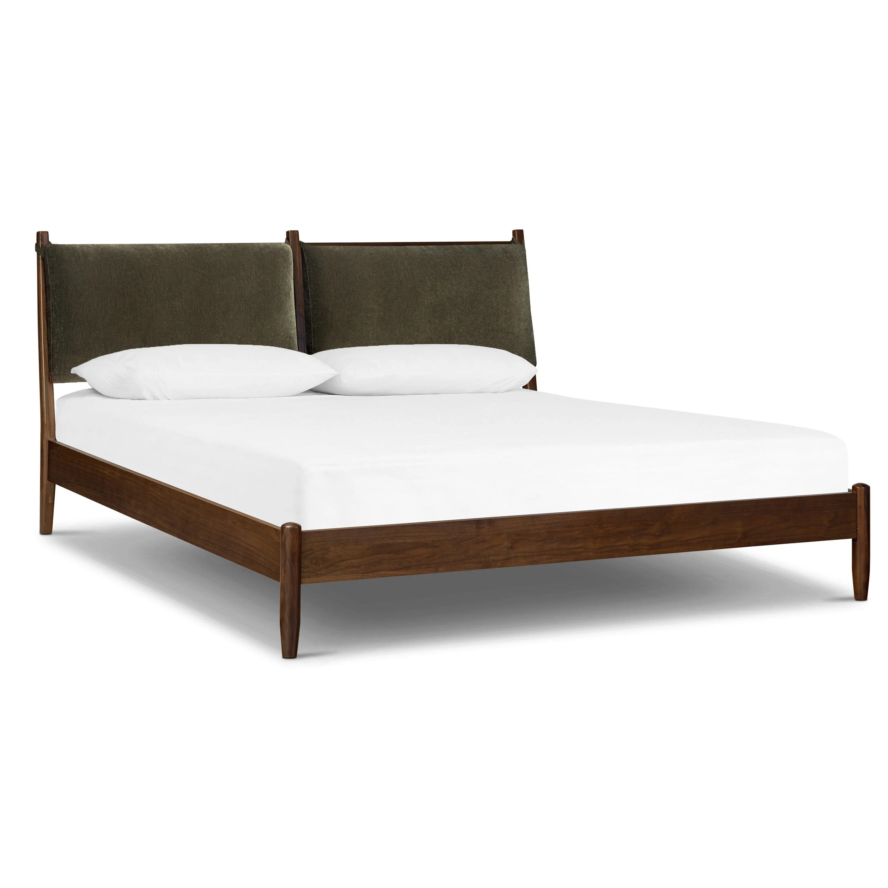 Truro Fabric Bed Headboard Cushion Set | Lume Green | King - Image 4