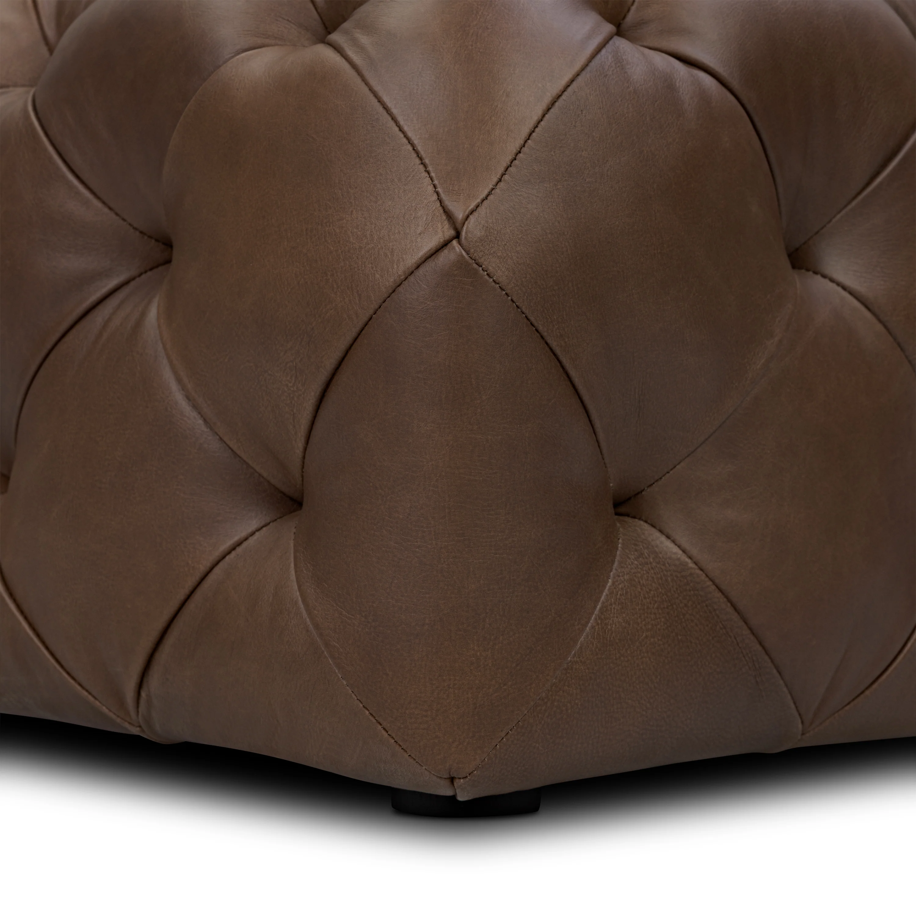 Turin Leather Ottoman | Cocoa Brown - Image 11