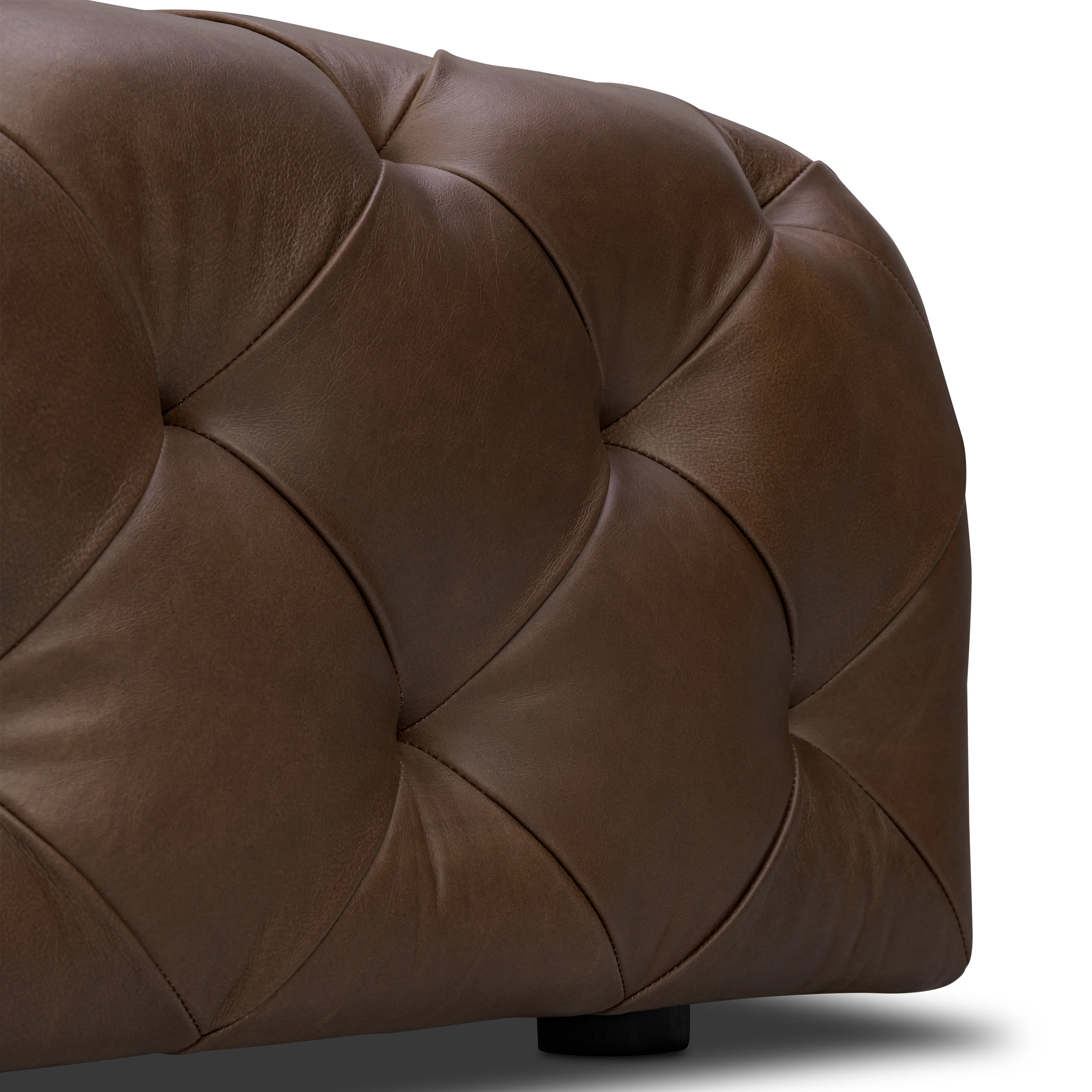 Turin Leather Ottoman | Cocoa Brown - Image 12