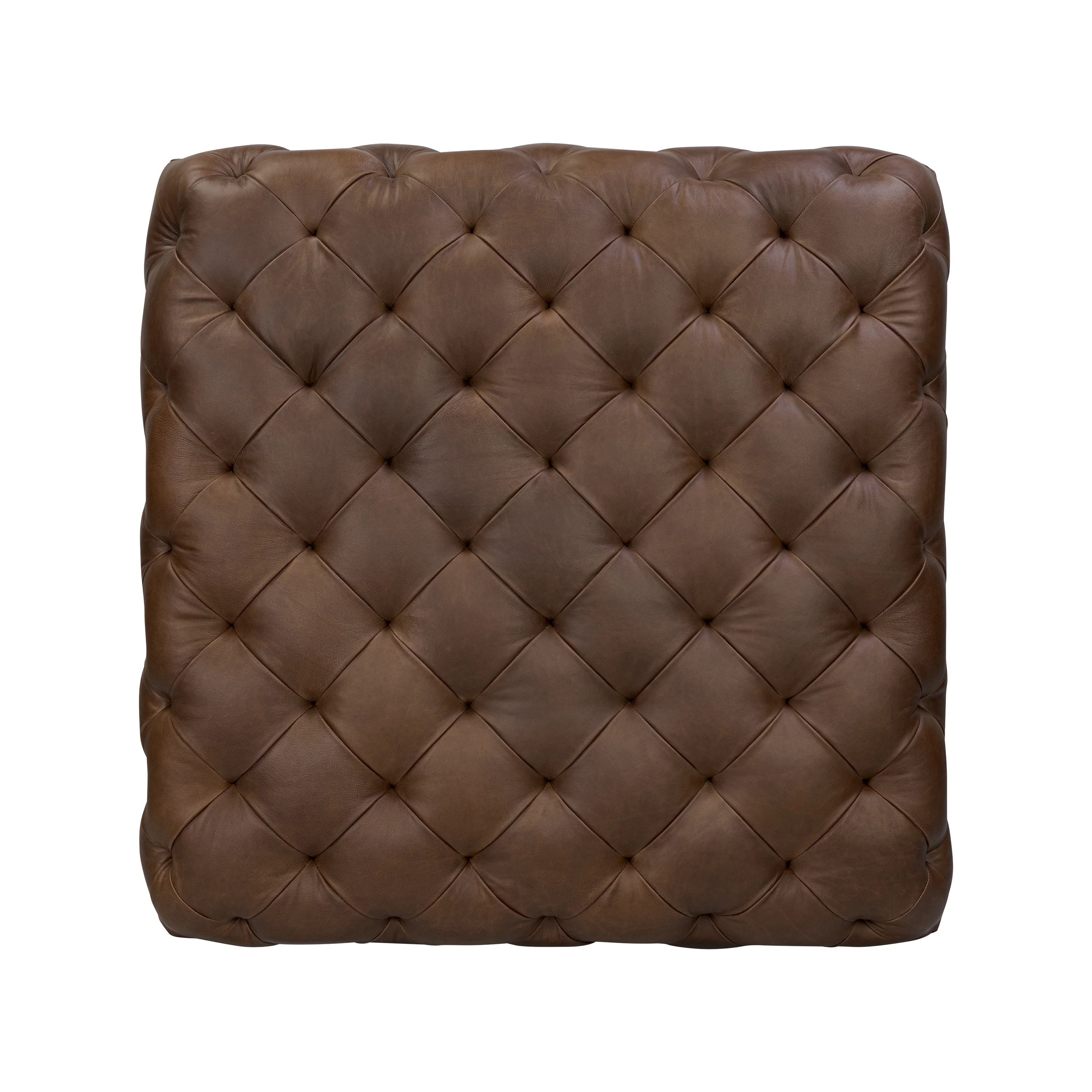 Turin Leather Ottoman | Cocoa Brown - Image 3
