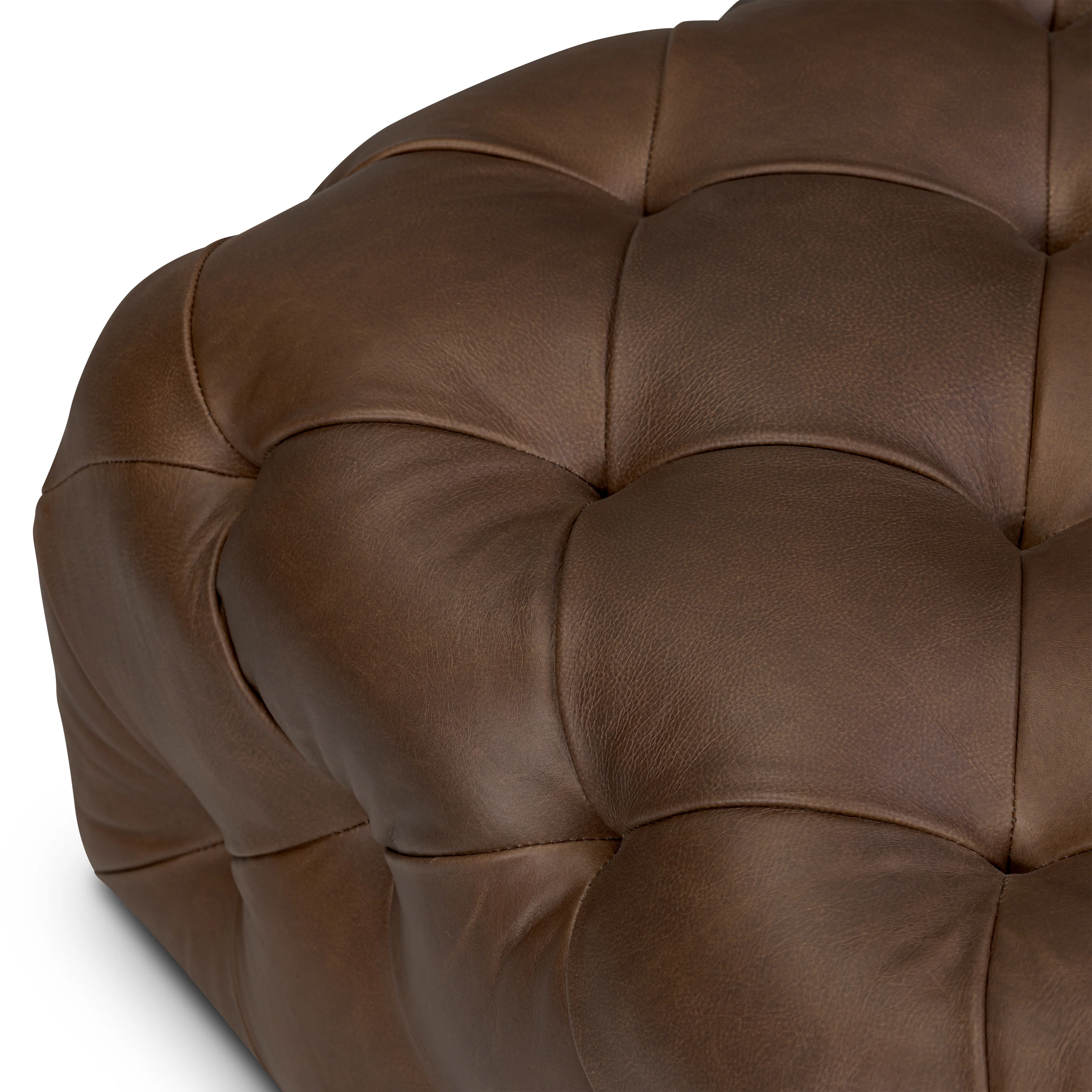 Turin Leather Ottoman | Cocoa Brown - Image 5