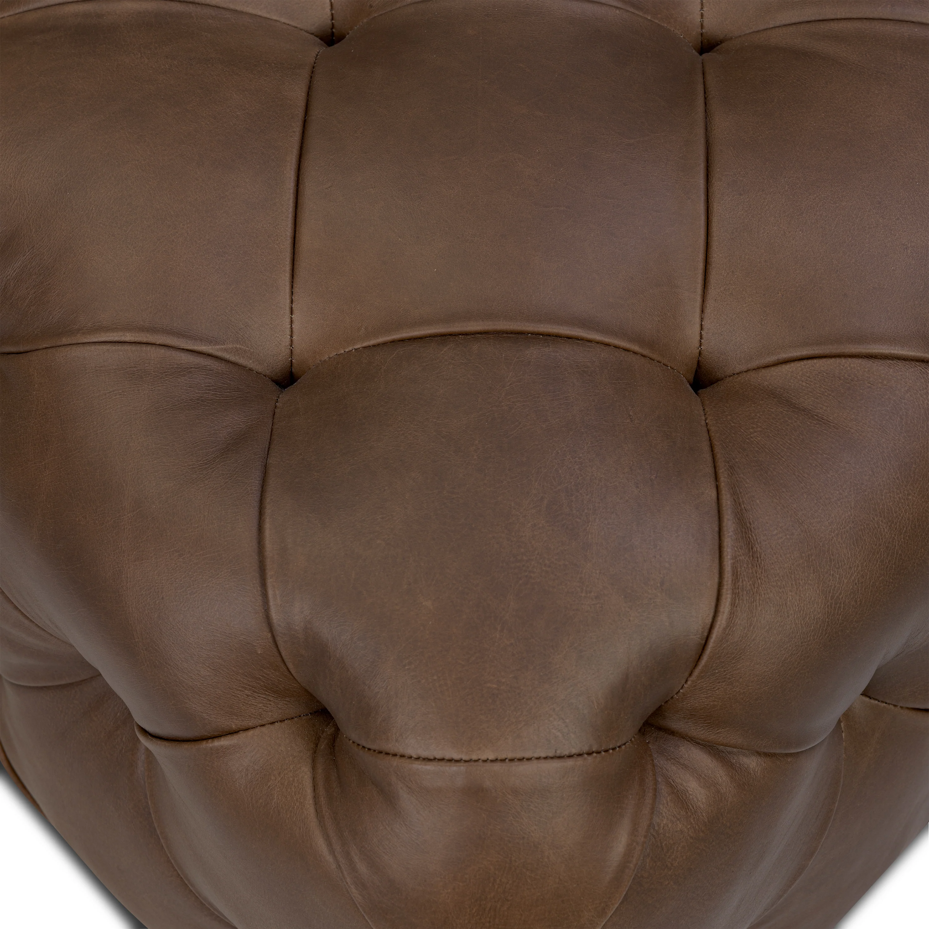 Turin Leather Ottoman | Cocoa Brown - Image 6