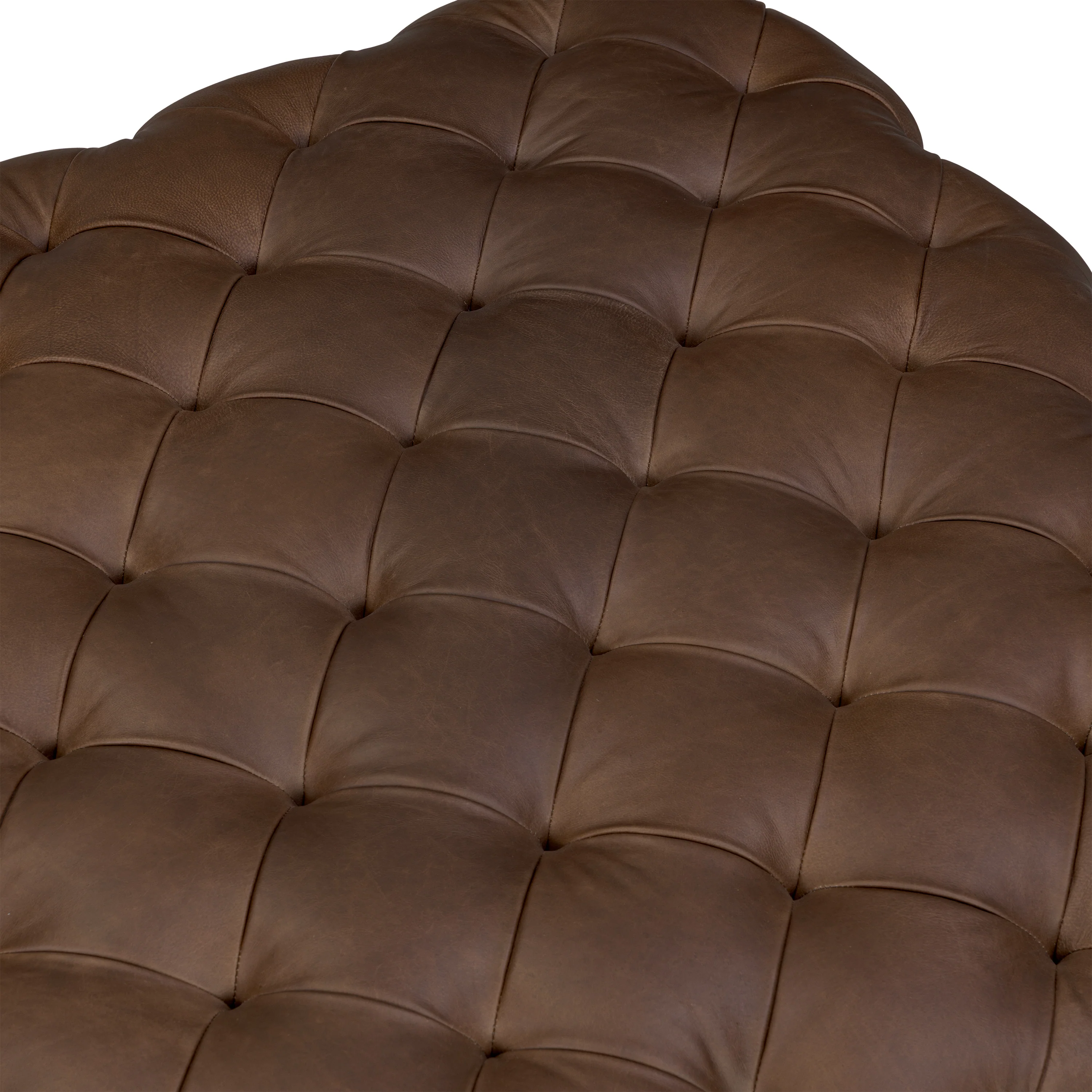 Turin Leather Ottoman | Cocoa Brown - Image 8