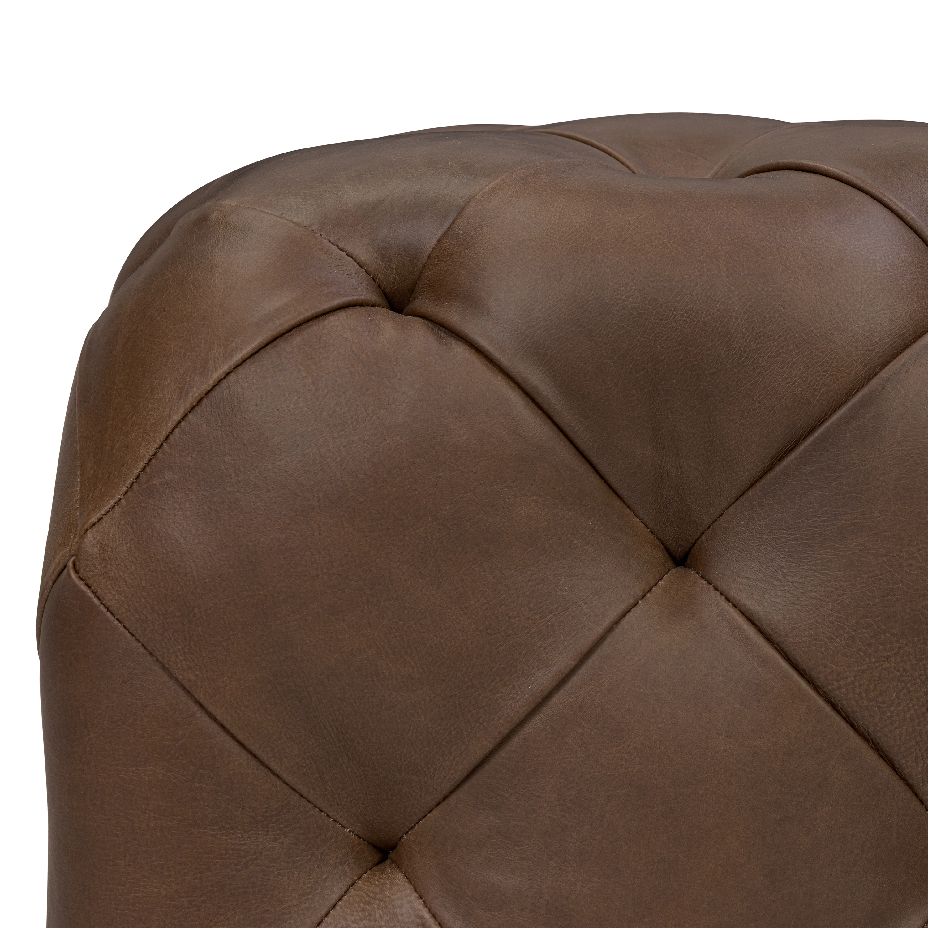 Turin Leather Ottoman | Cocoa Brown - Image 9