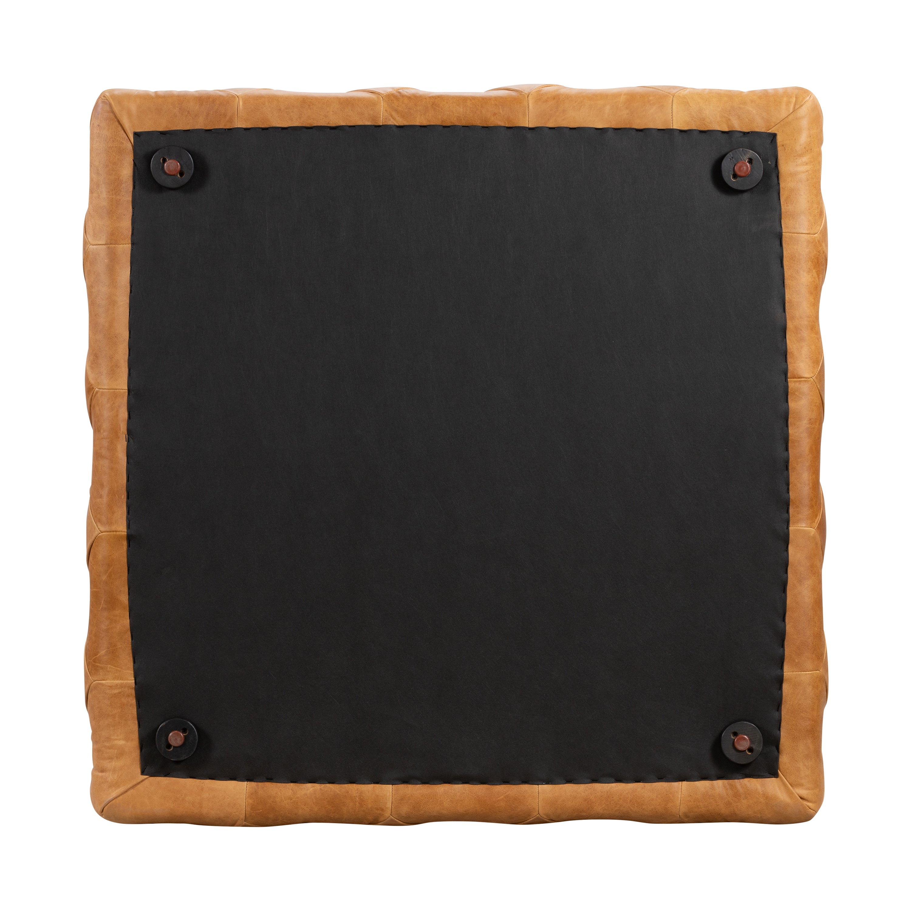 Turin Leather Ottoman | Cognac Tan - Image 7
