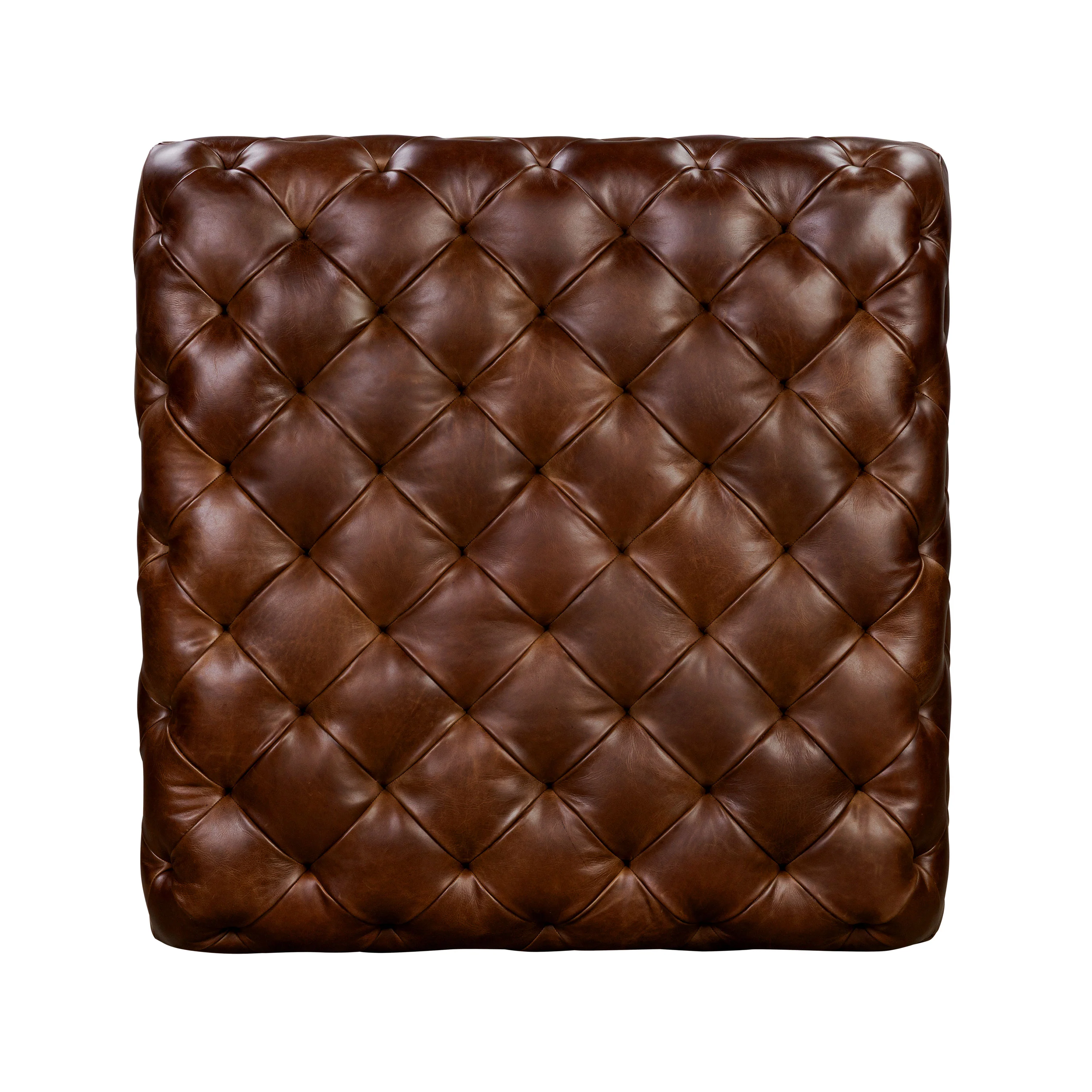 Turin Leather Ottoman | Oscuro Brown - Image 5