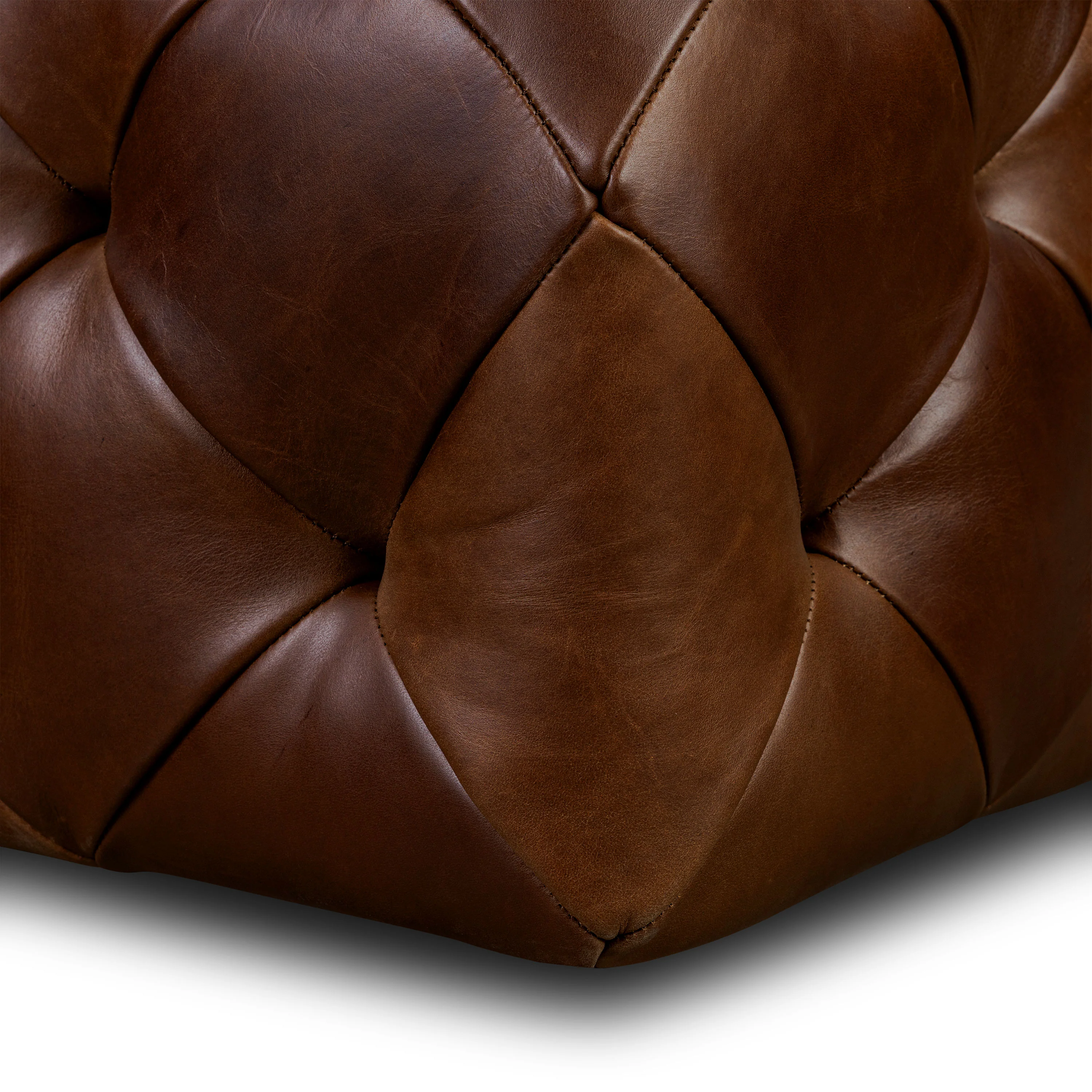 Turin Leather Ottoman | Oscuro Brown - Image 9