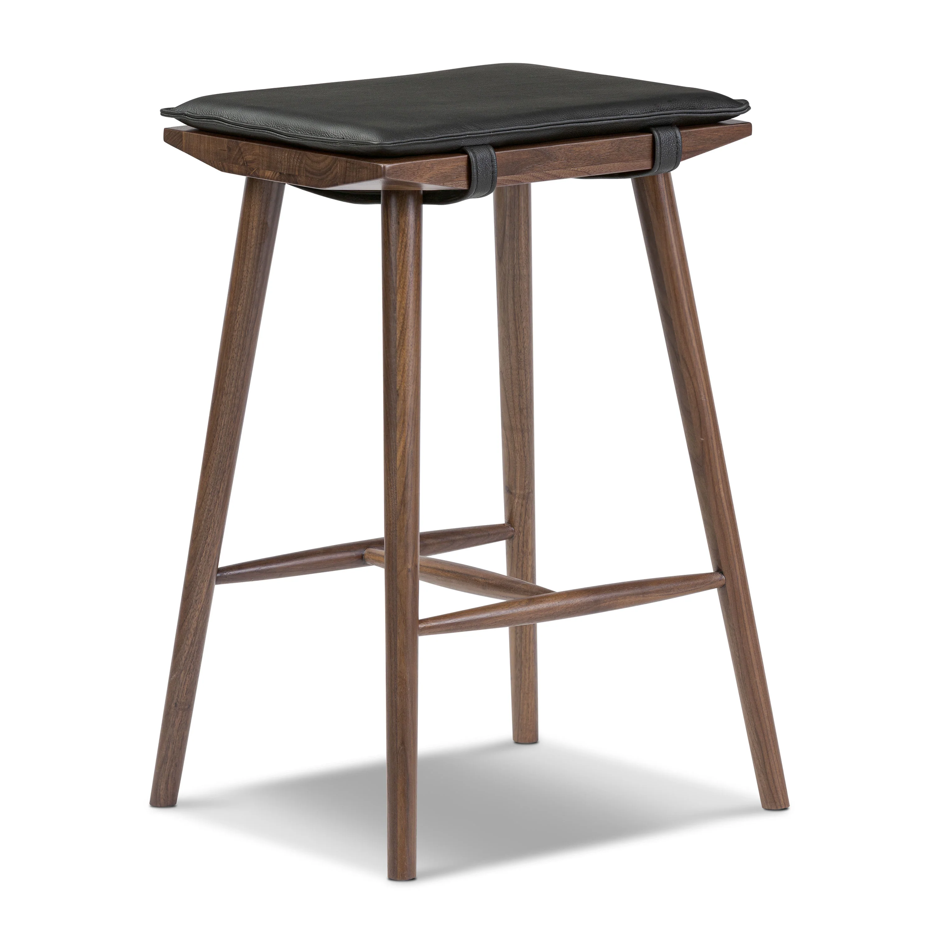 Valentino 26" Counter Stool | Black/Walnut - Image 2