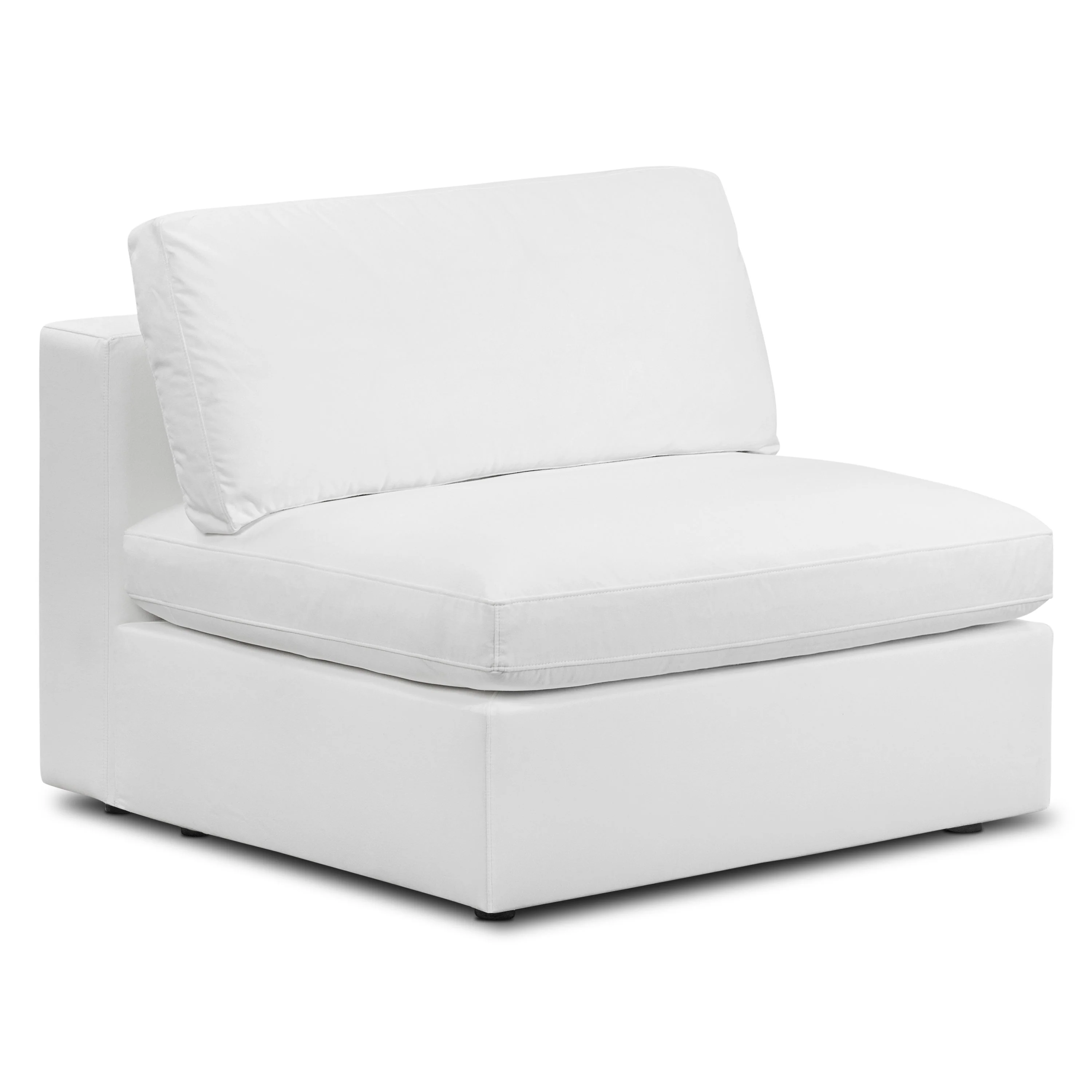 Vari Modular Armless Chair | Cotton White - Image 3