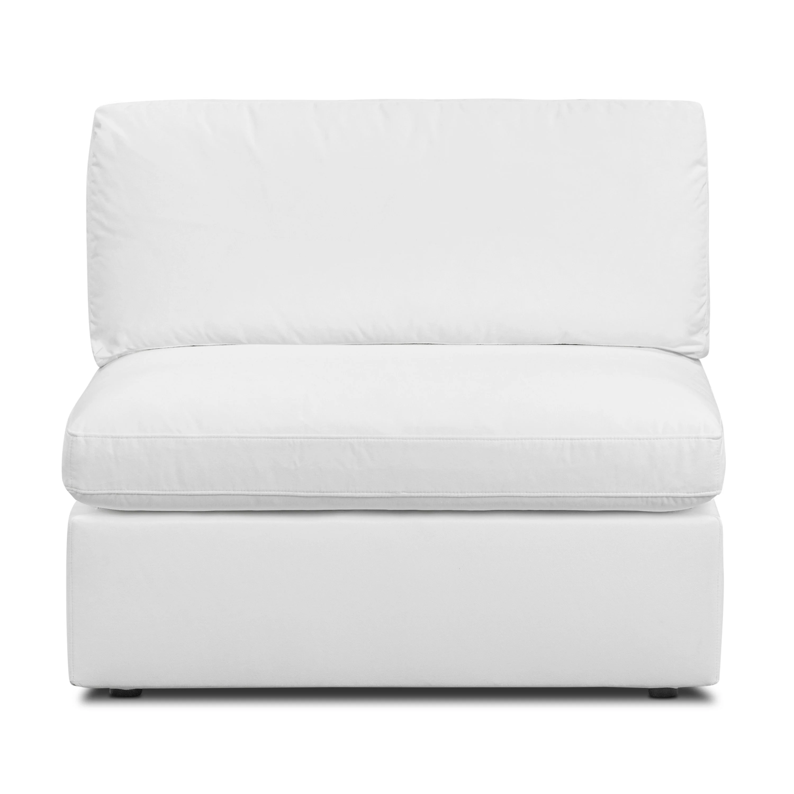 Vari Modular Armless Chair | Cotton White - Image 4