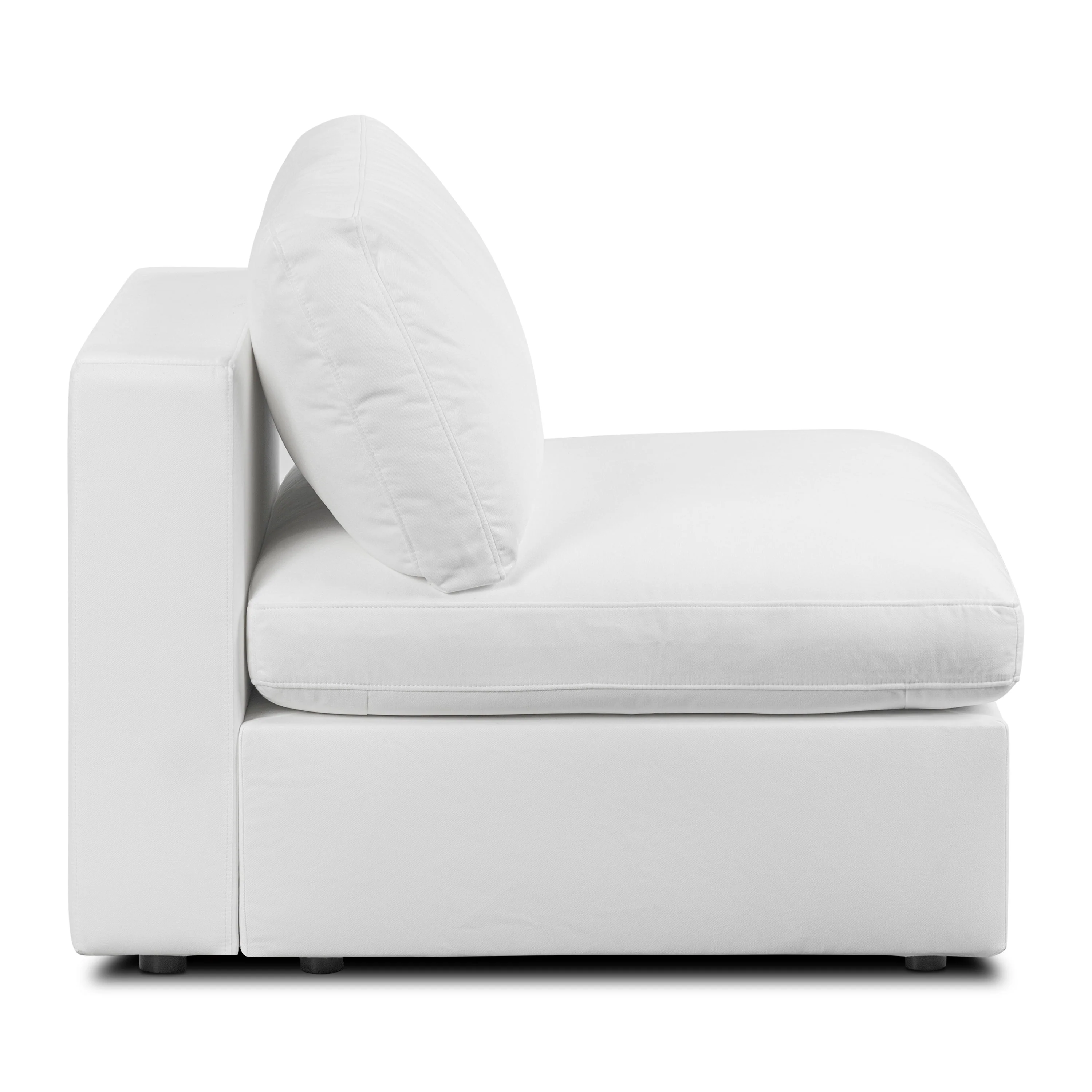 Vari Modular Armless Chair | Cotton White - Image 7