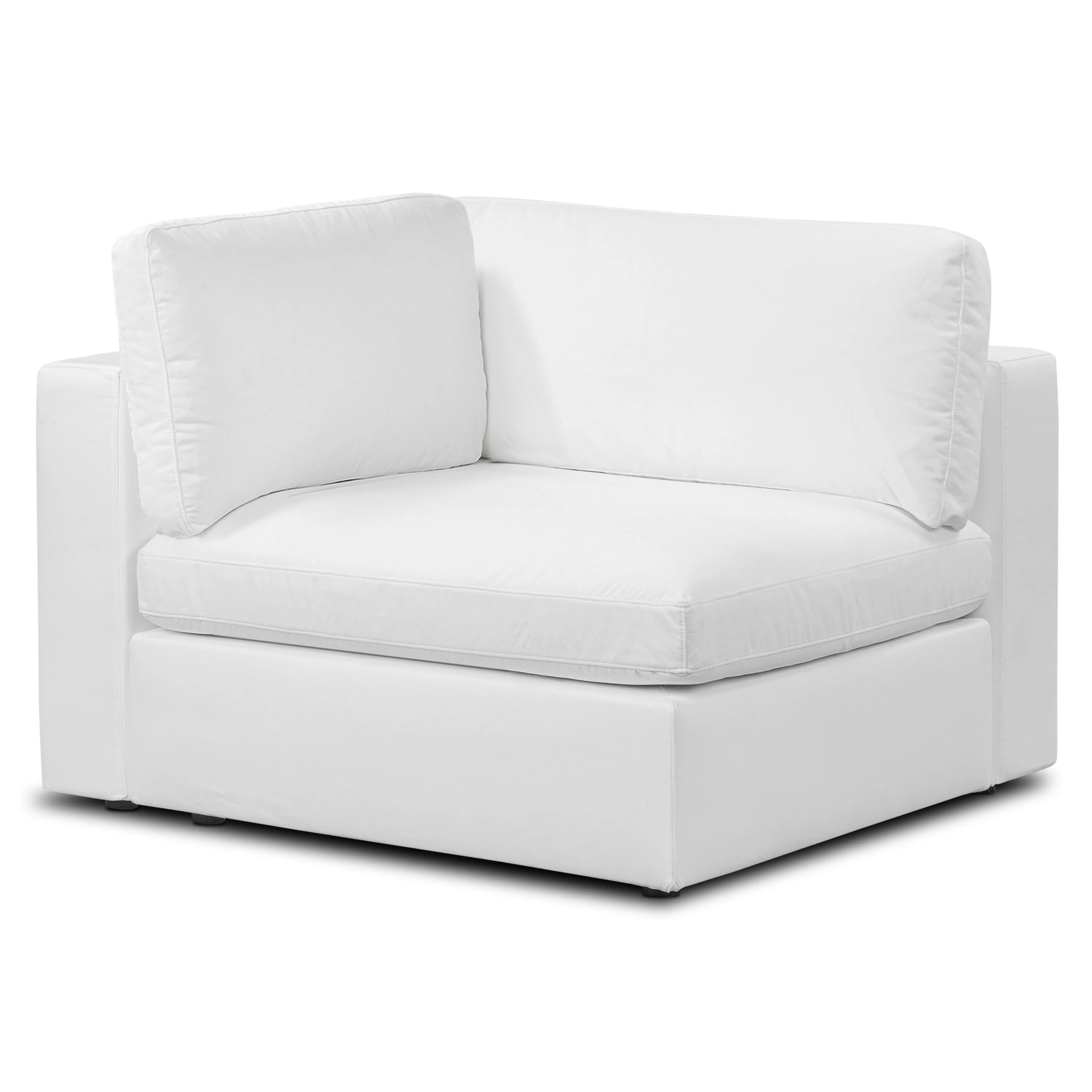 Vari Modular Left Arm Facing Corner + Arm Cushion | Cotton White - Image 3
