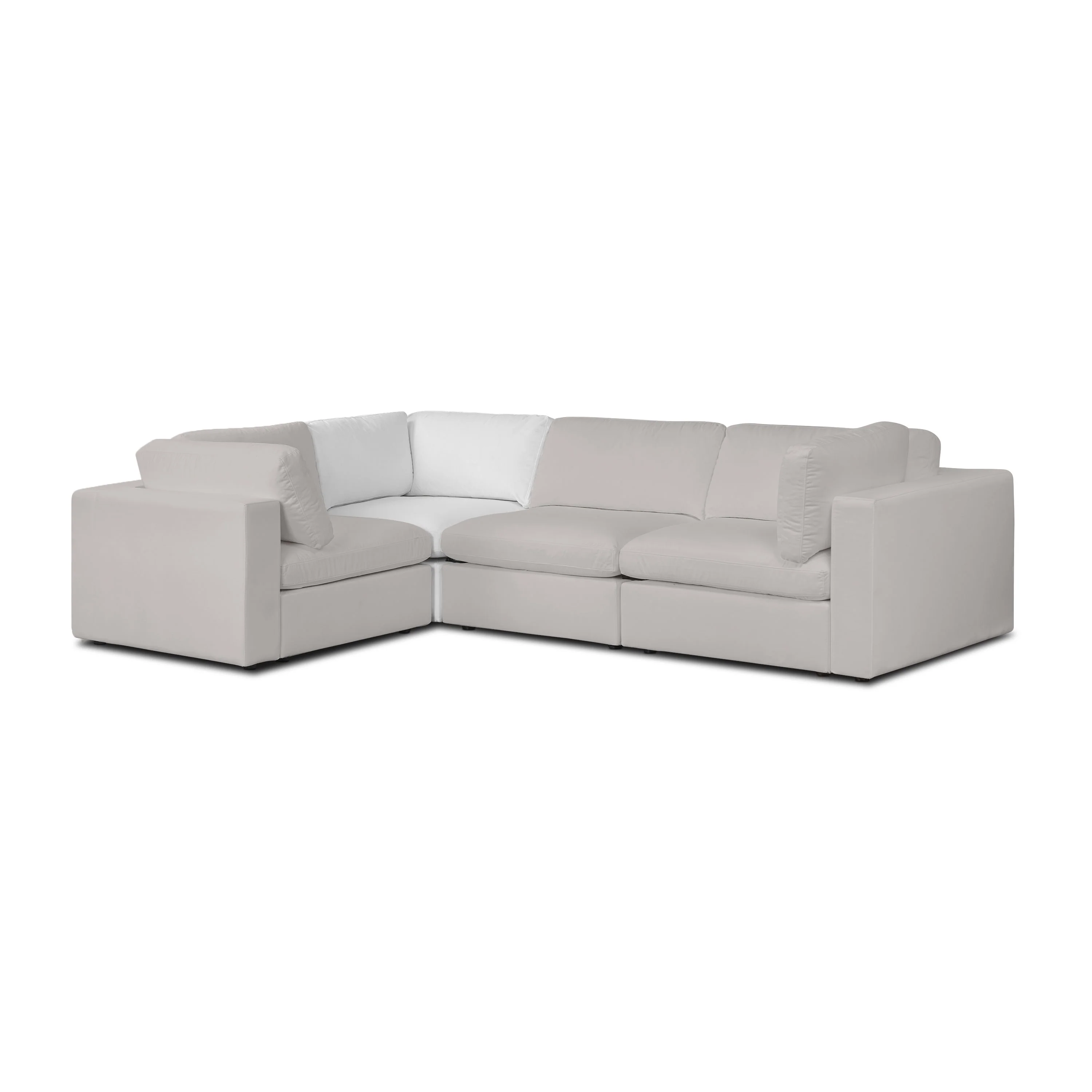 Vari Modular Left Arm Facing Corner + Arm Cushion | Cotton White - Image 6