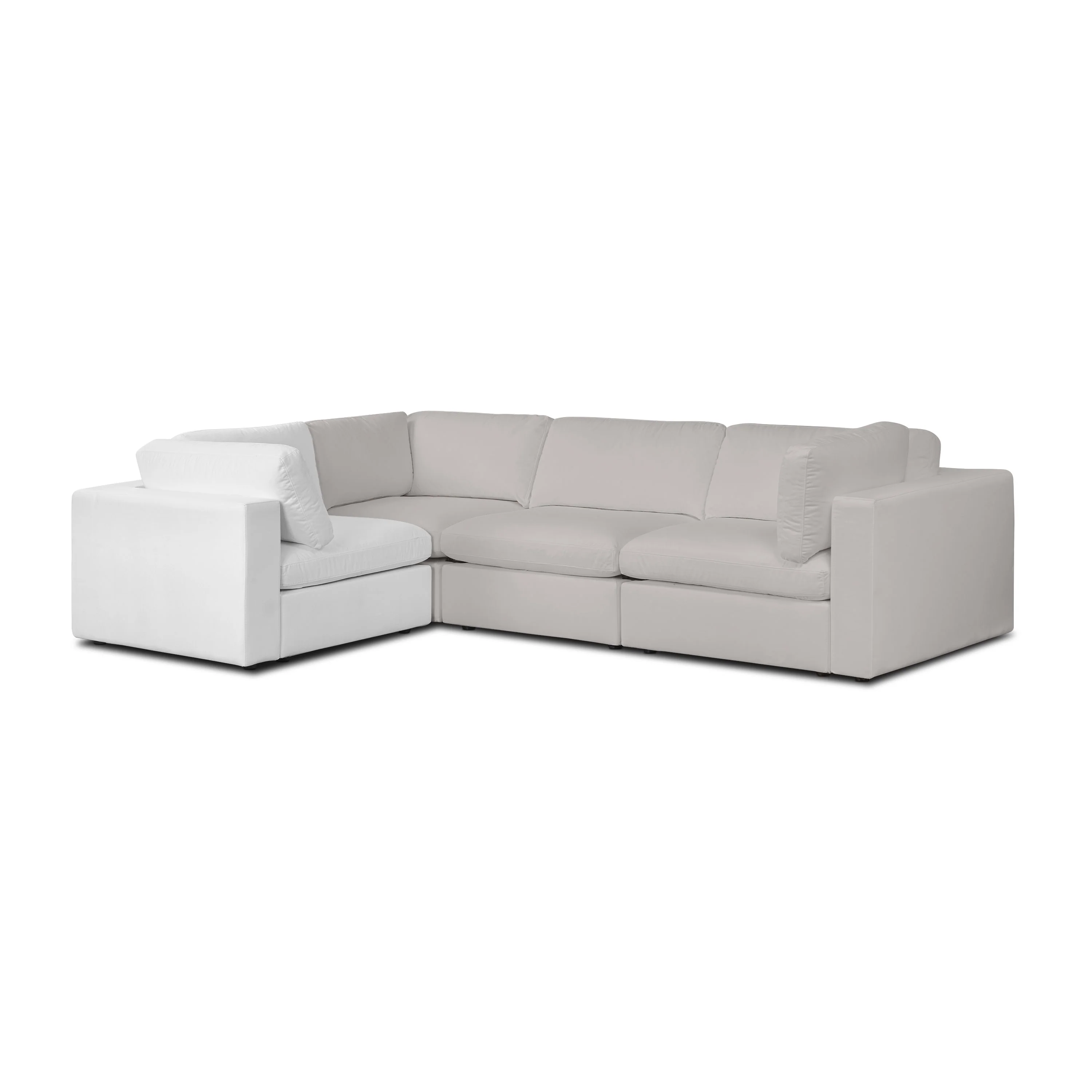 Vari Modular Left Arm Facing Corner + Arm Cushion | Cotton White - Image 9