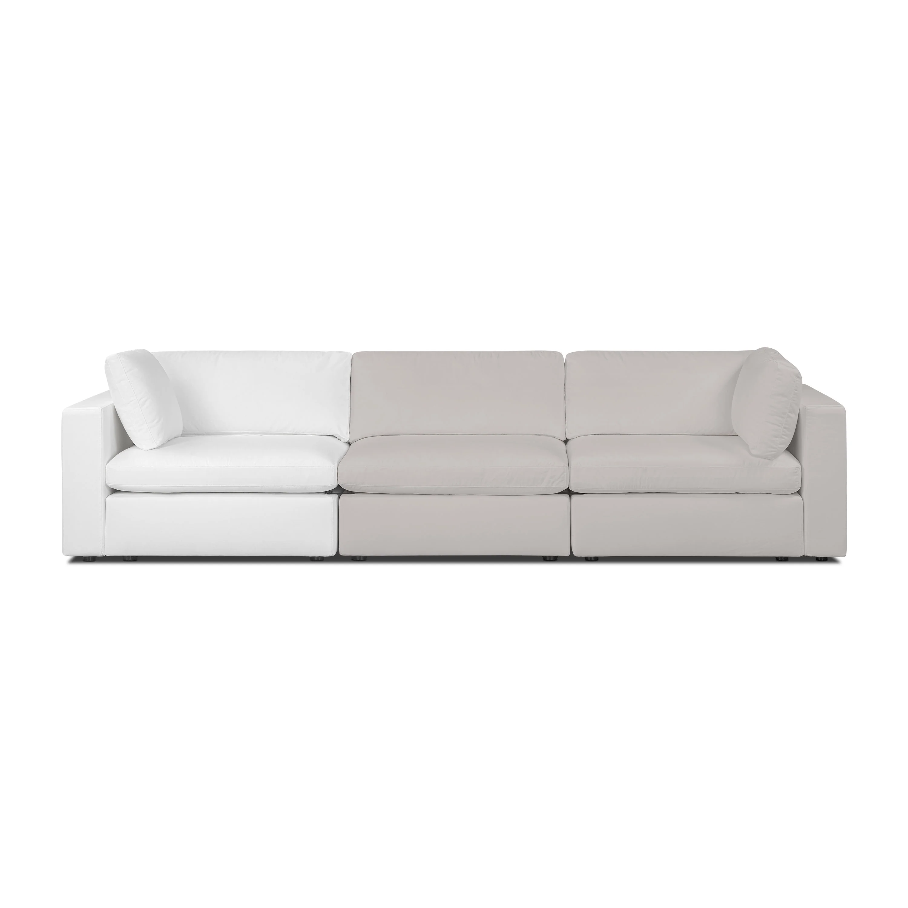 Vari Modular Left Arm Facing Corner + Toss Pillow | Cotton White - Image 4