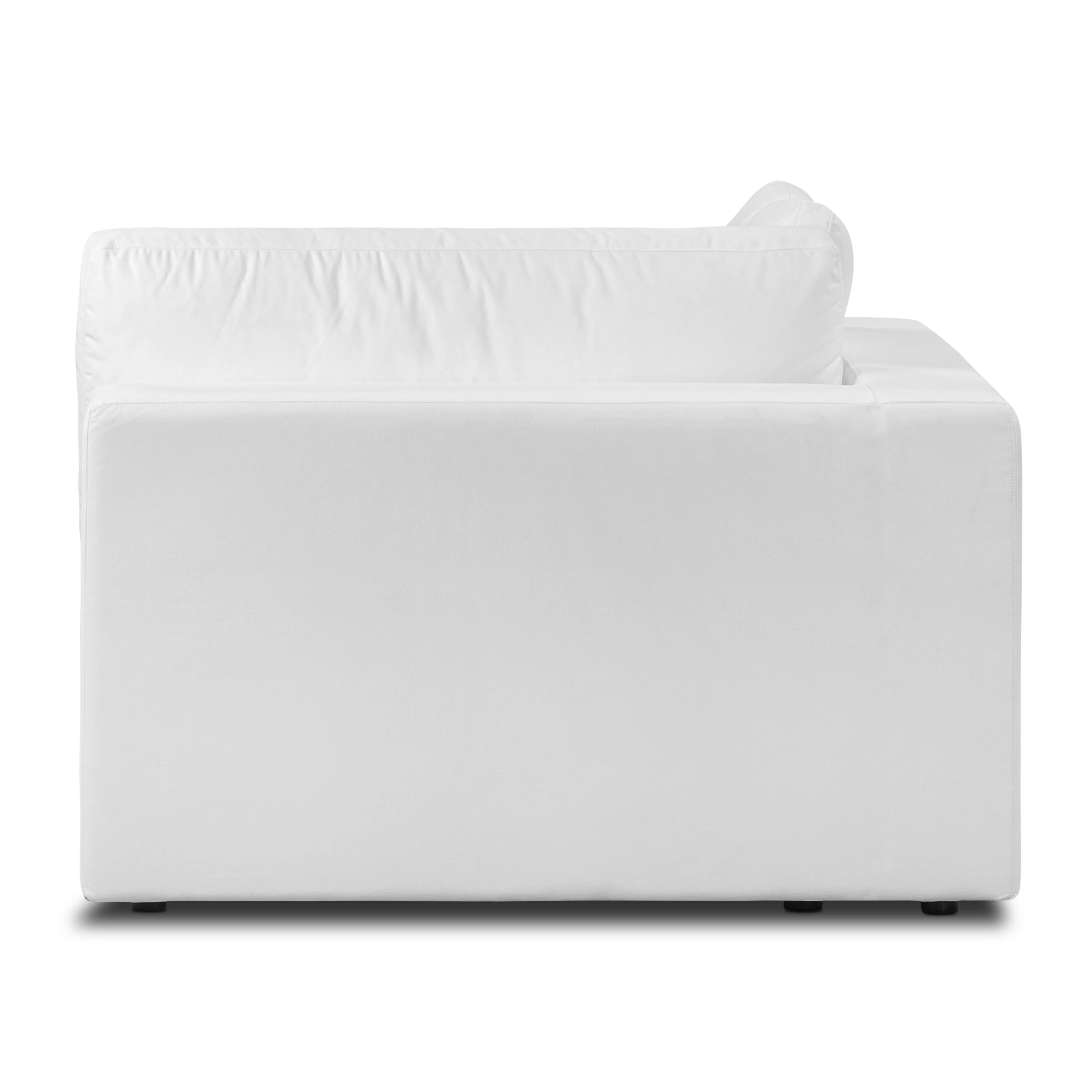 Vari Modular Left Arm Facing Corner + Toss Pillow | Cotton White - Image 6