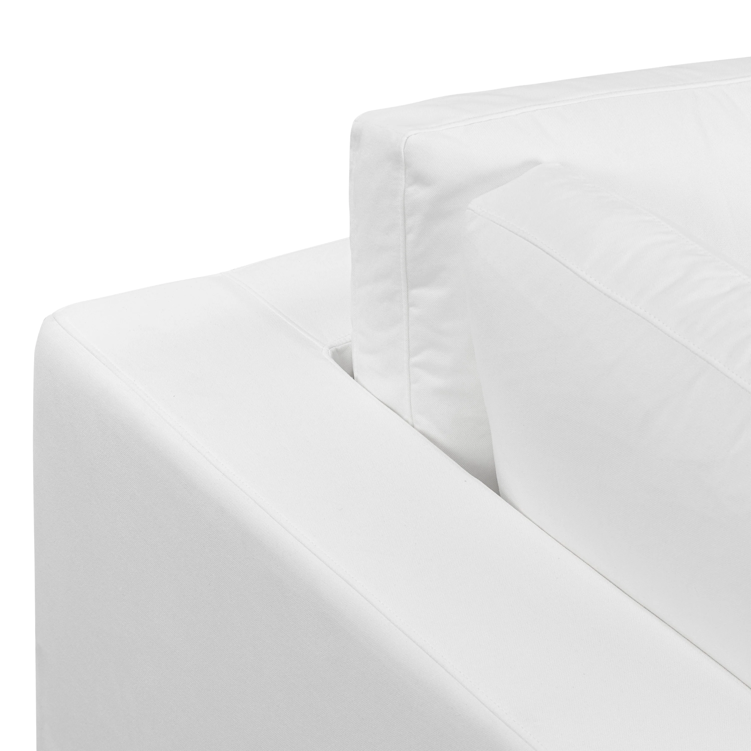 Vari Modular Left Arm Facing Corner + Toss Pillow | Cotton White - Image 8