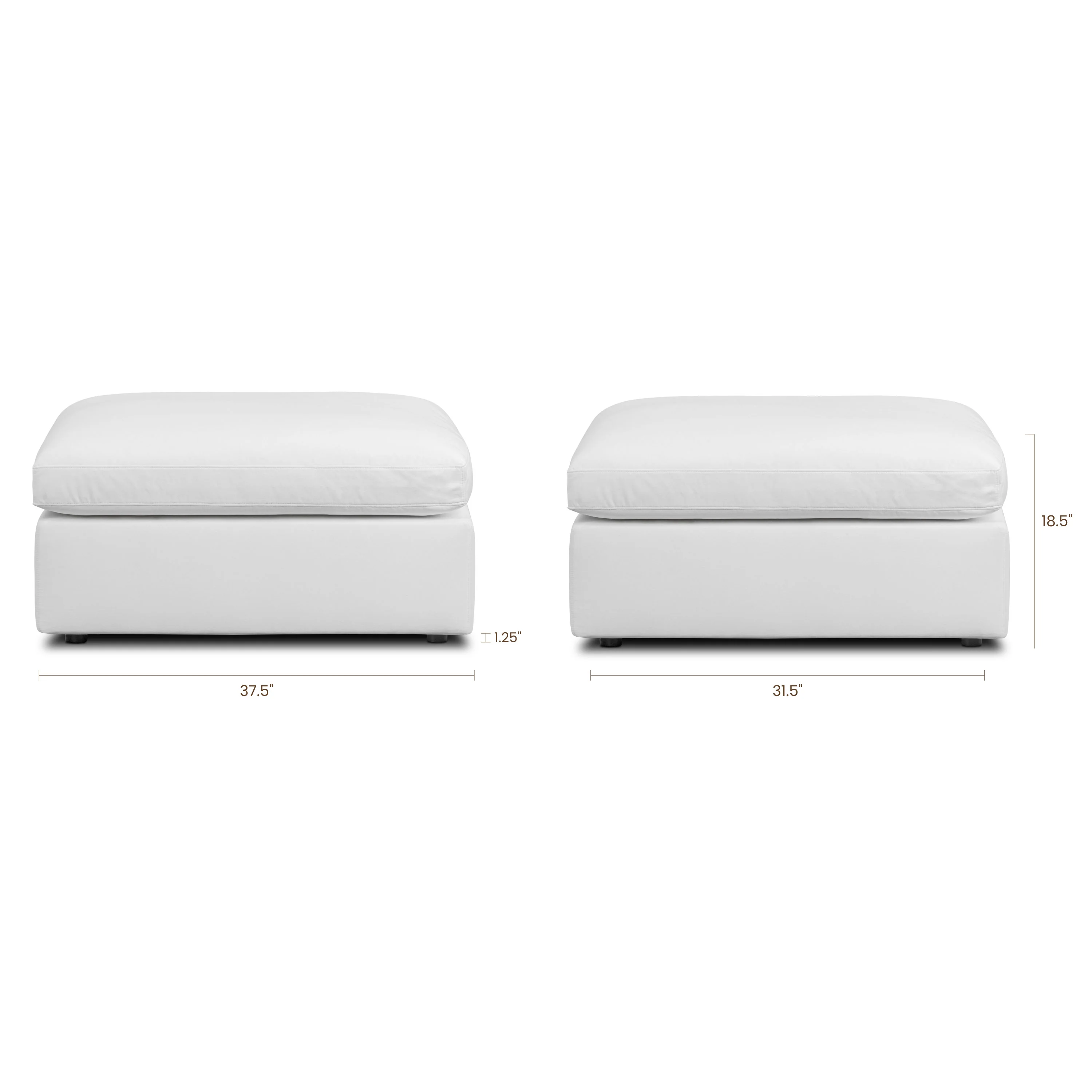 Vari Modular Ottoman | Cotton White - Image 14