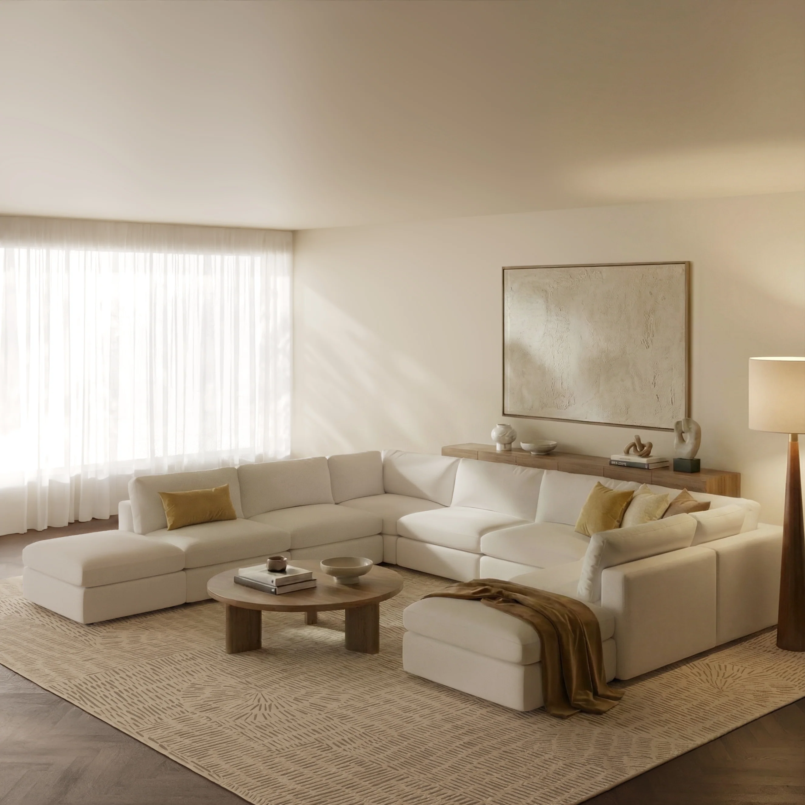 Vari Modular Ottoman | Cotton White - Image 2