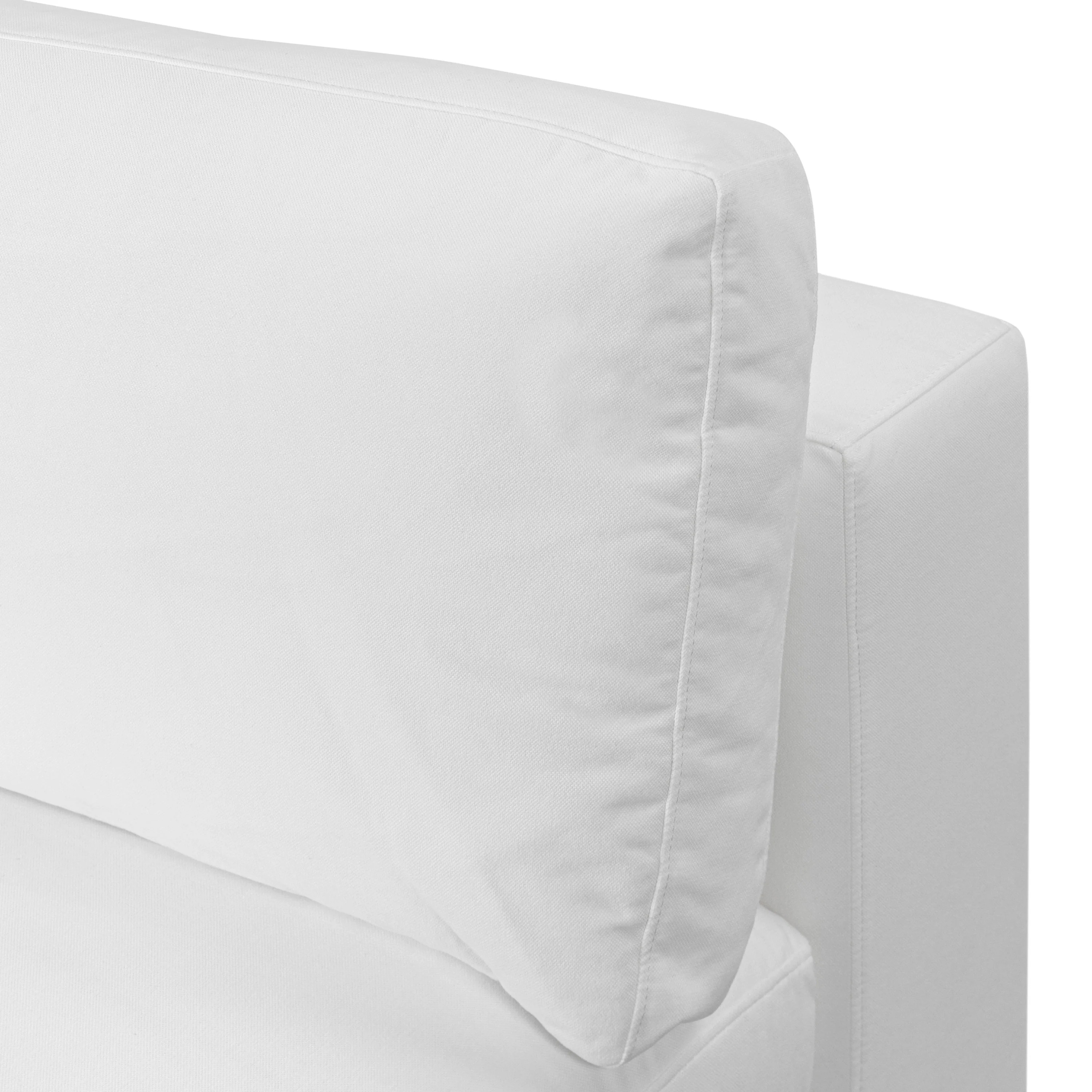 Vari Modular Right Arm Facing Corner + Arm Cushion | Cotton White - Image 16