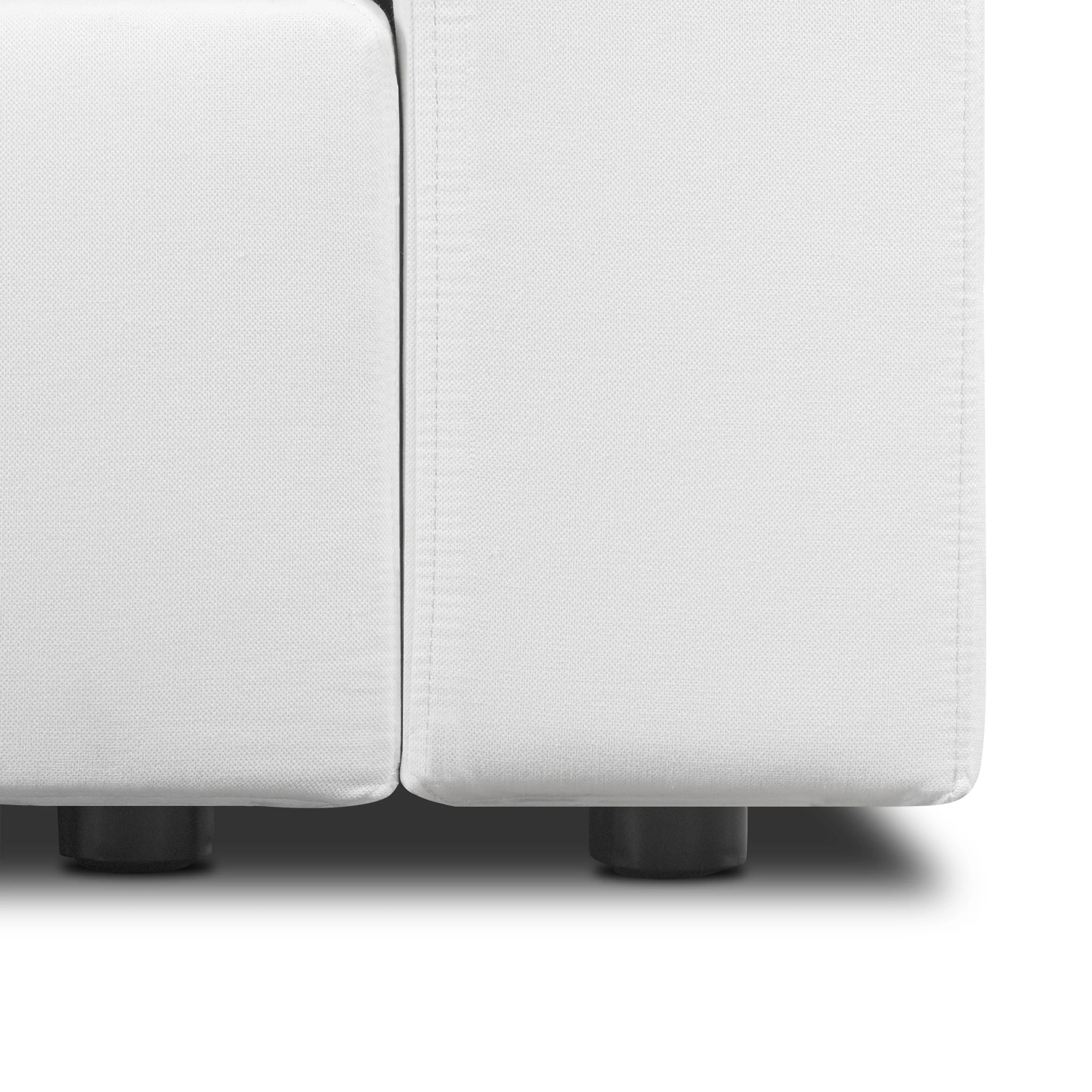 Vari Modular Right Arm Facing Corner + Arm Cushion | Cotton White - Image 18