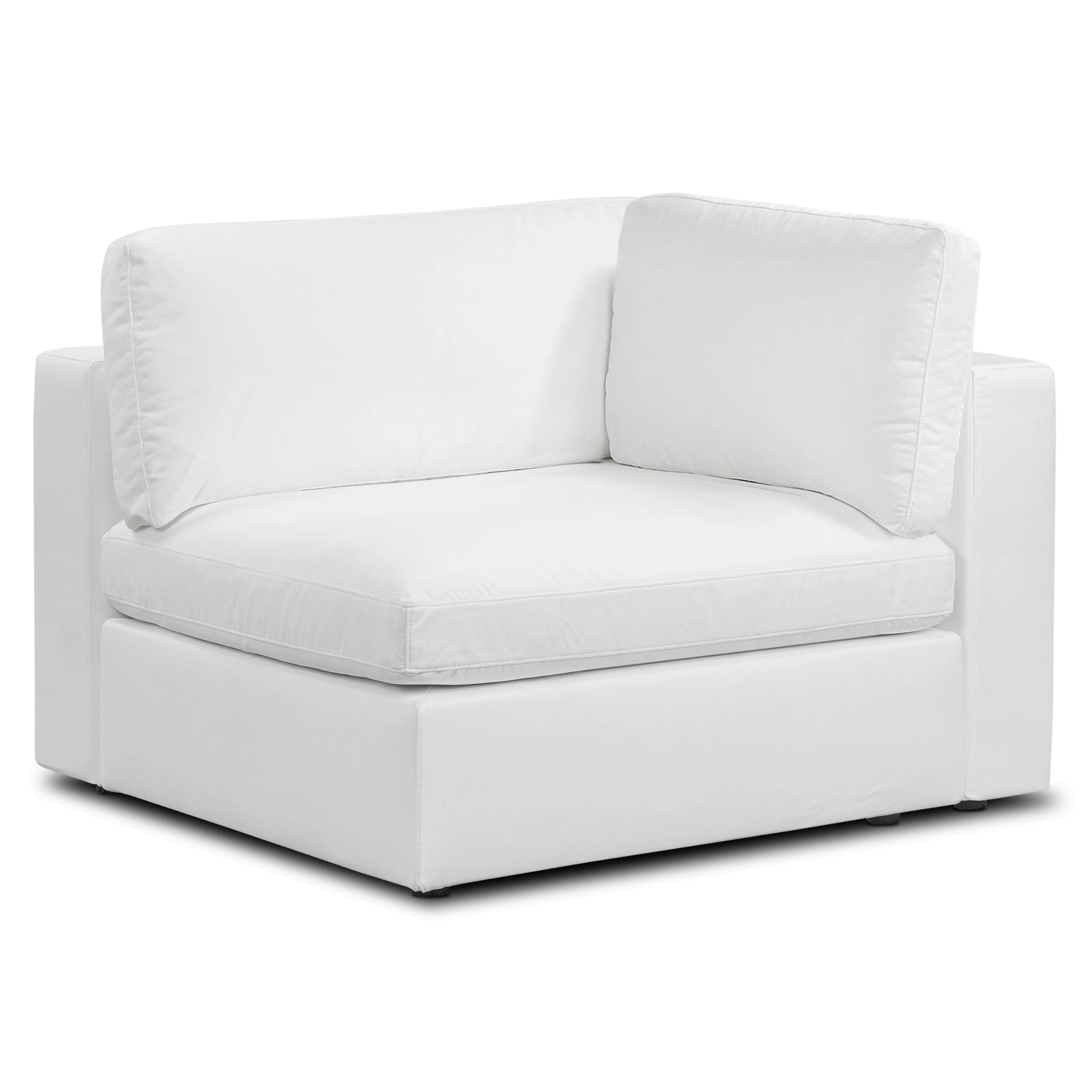 Vari Modular Right Arm Facing Corner + Arm Cushion | Cotton White - Image 3