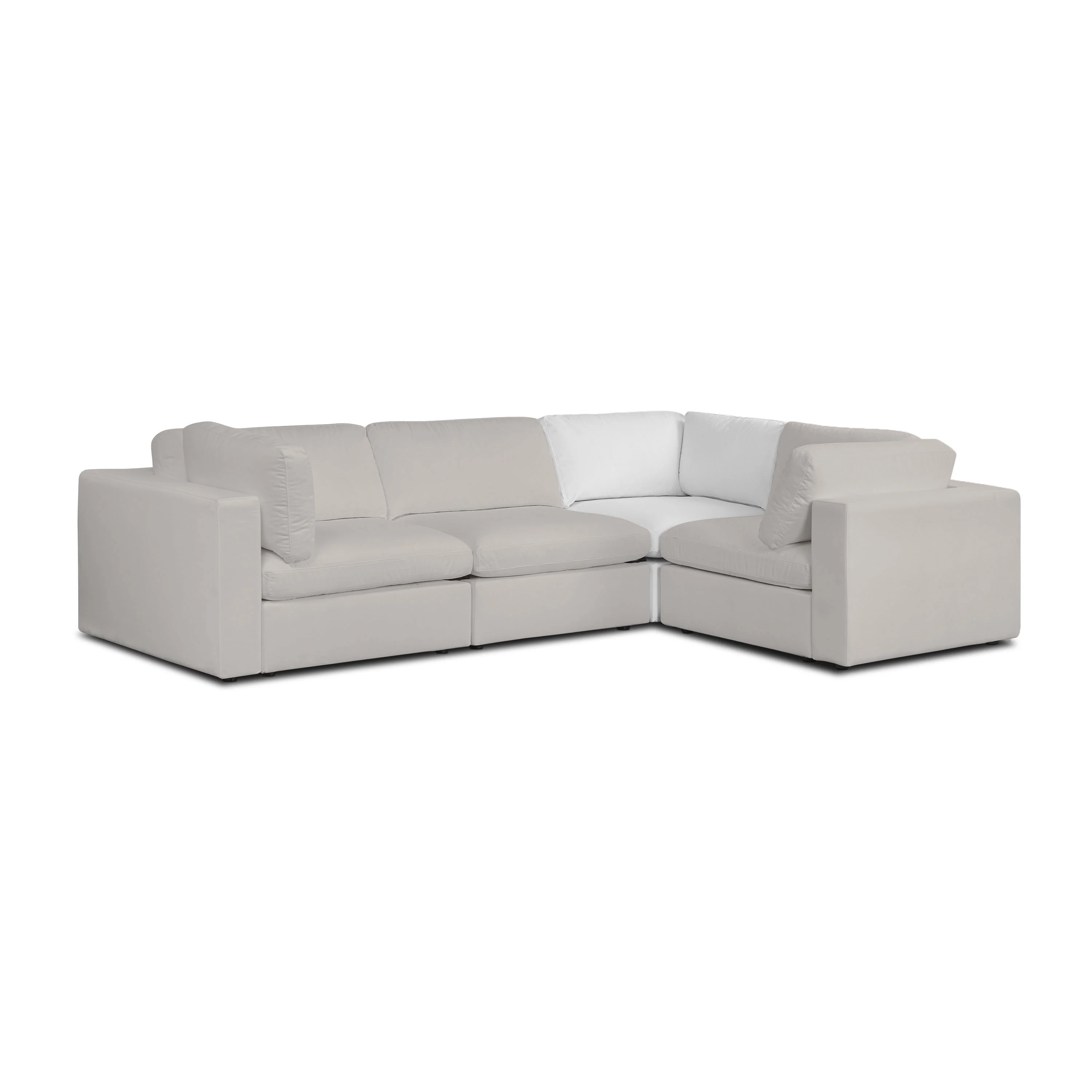 Vari Modular Right Arm Facing Corner + Arm Cushion | Cotton White - Image 7