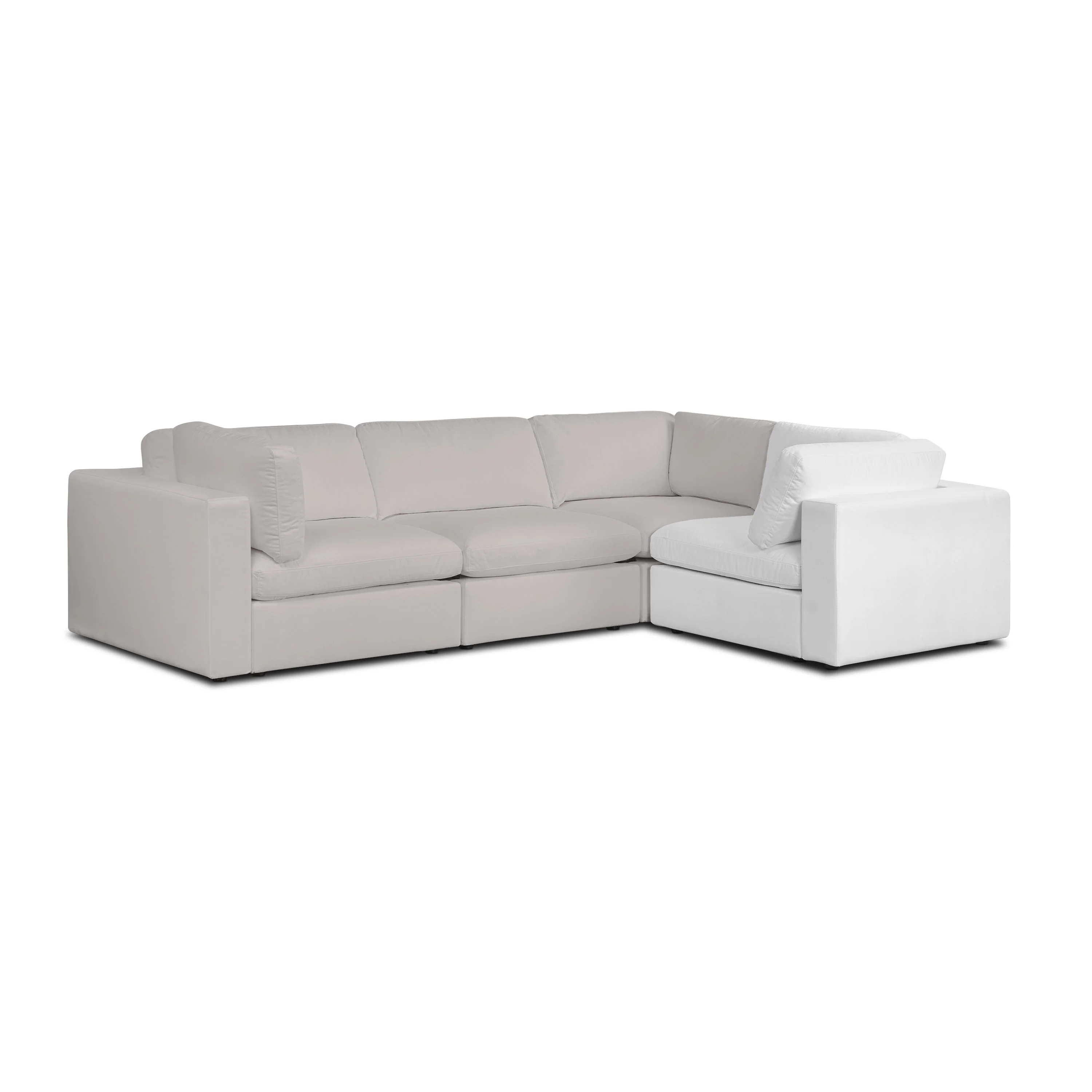 Vari Modular Right Arm Facing Corner + Arm Cushion | Cotton White - Image 9